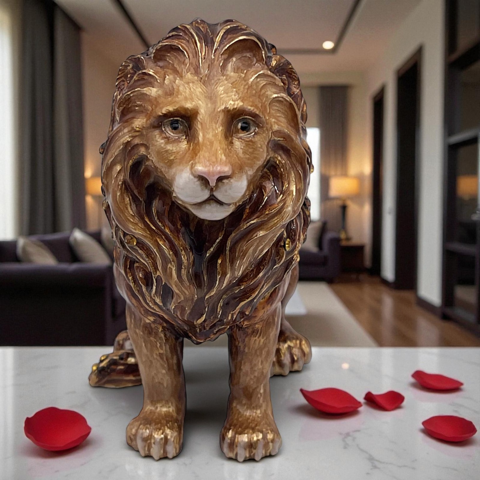 Jay Strongwater Mira Majestic Lion Box  SKU: SDH7466-274