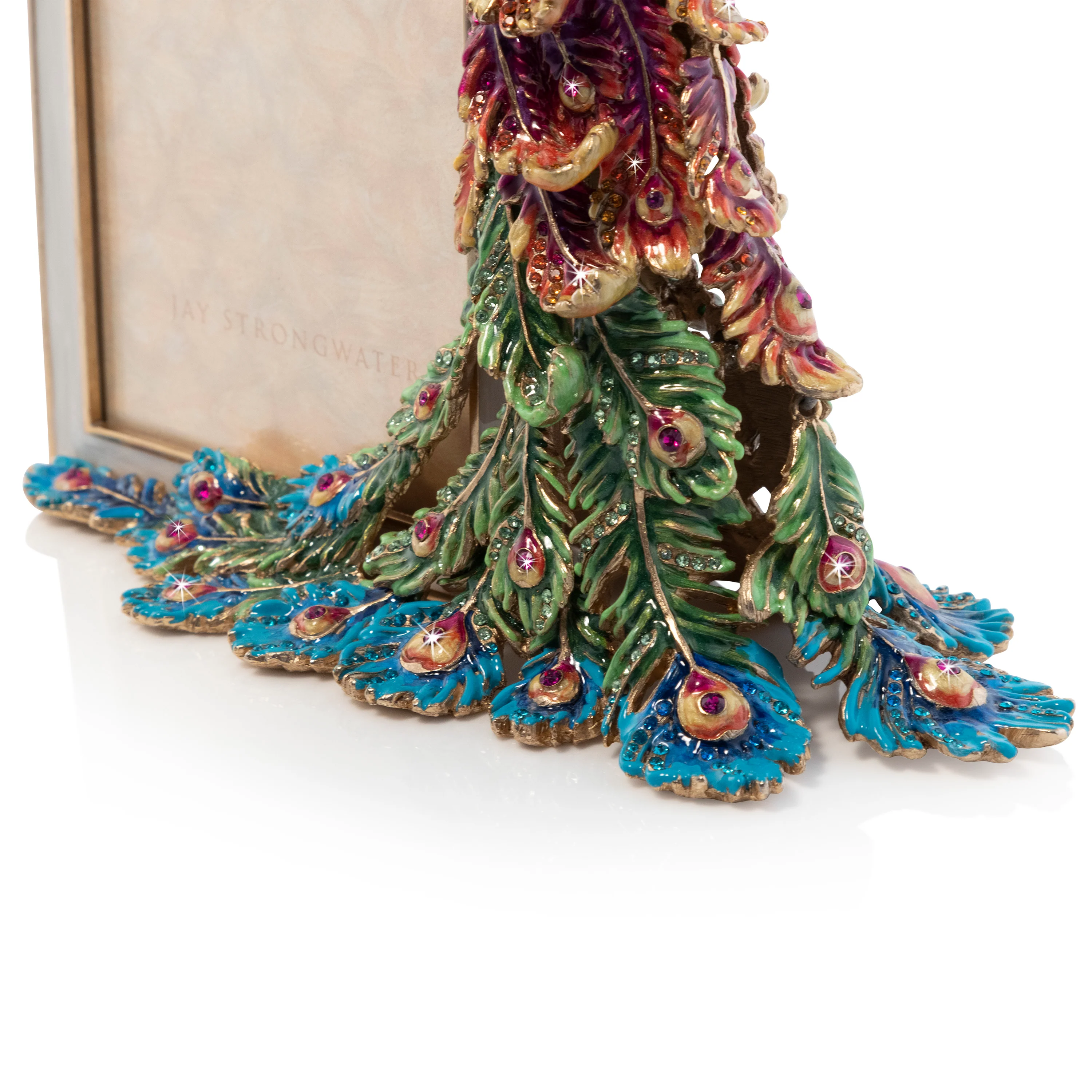 Jay Strongwater Eve Rainbow Peacock 4” x 6” Frame 