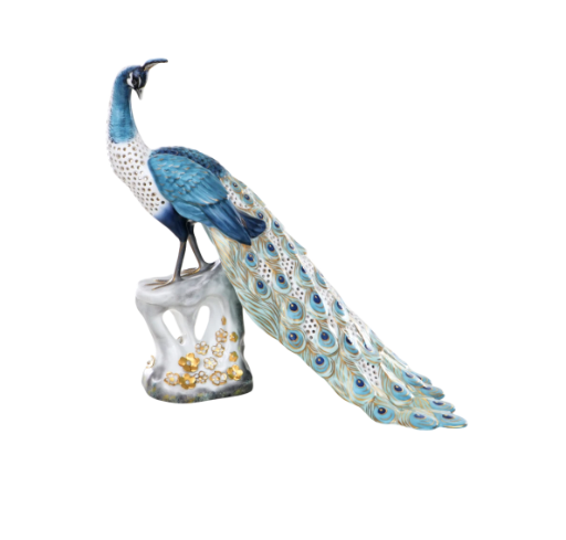 Herend Peacock Openwork with Flowers