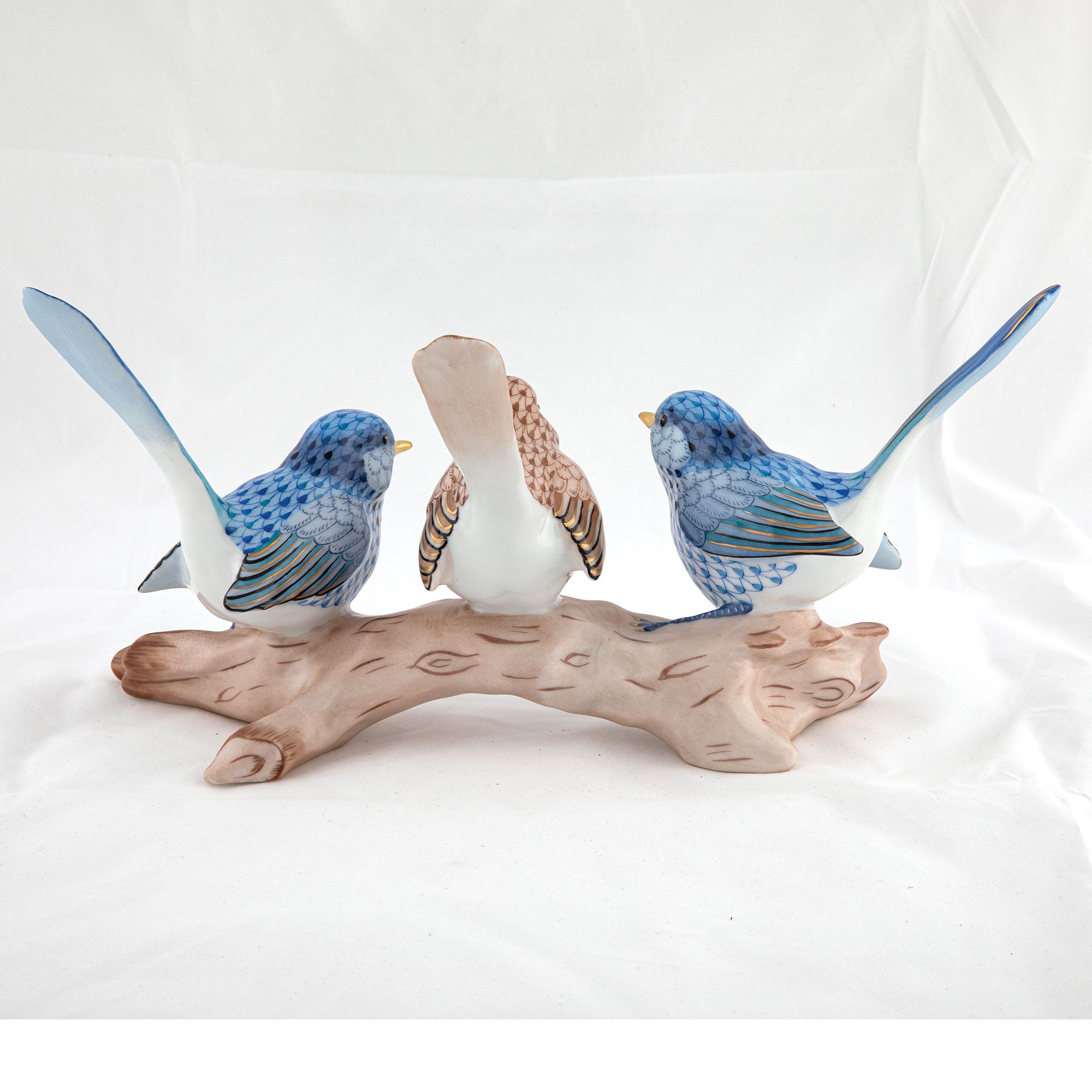 Herend Trio of Splendid Fairywrens 