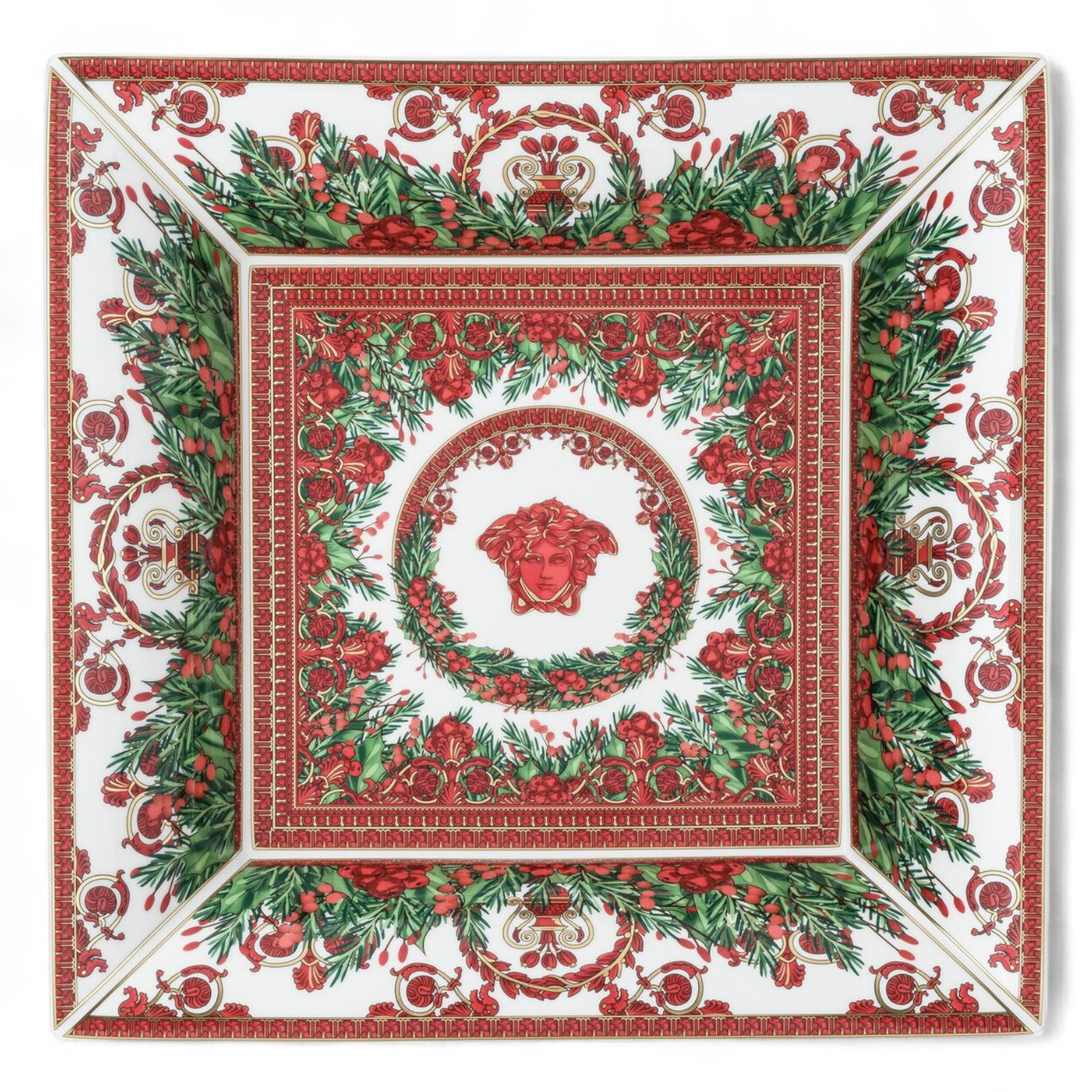 Versace I Love Baroque Holiday – Set of 8 Large Square Dishes (28 cm) SKU: 14240-409960-25828