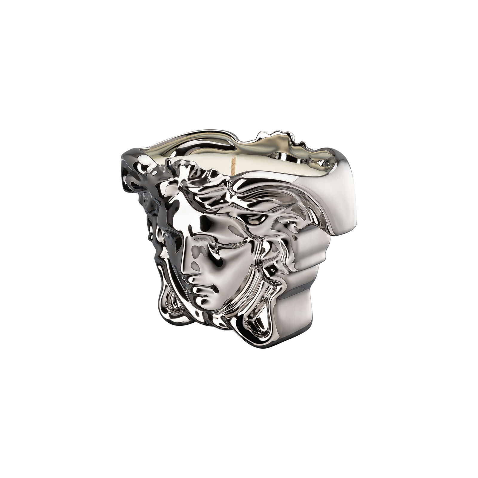 Versace Medusa Grande Silver Table Light with Scented Wax