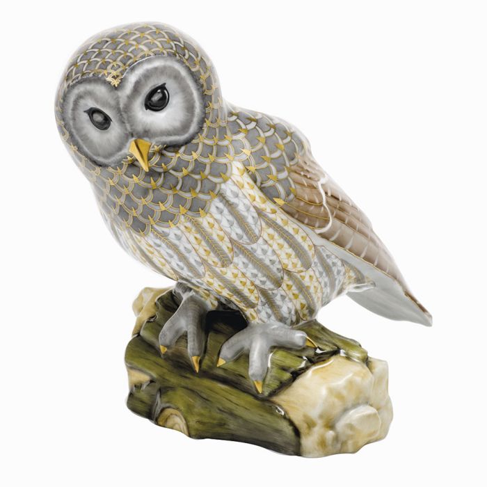 Herend Gray Barred Owl