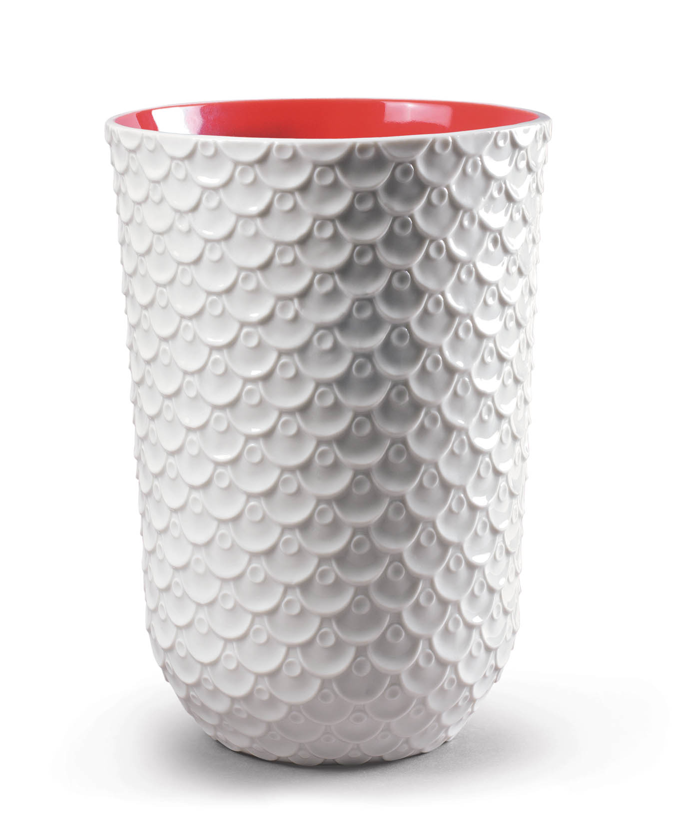 Lladro Chinese Dragon Vase – Glossy Porcelain with Red Interior (SKU 01009024)