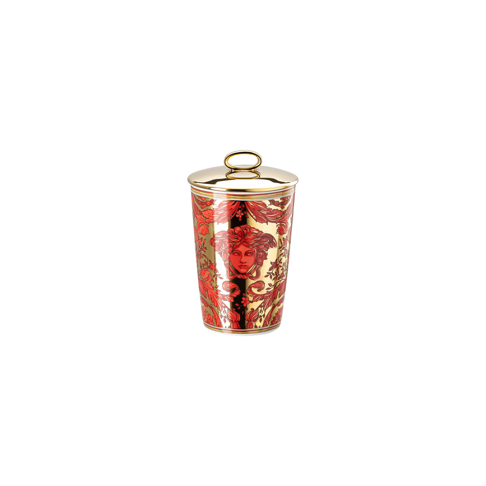 Versace Medusa Garland Red Table Light with Scented Wax