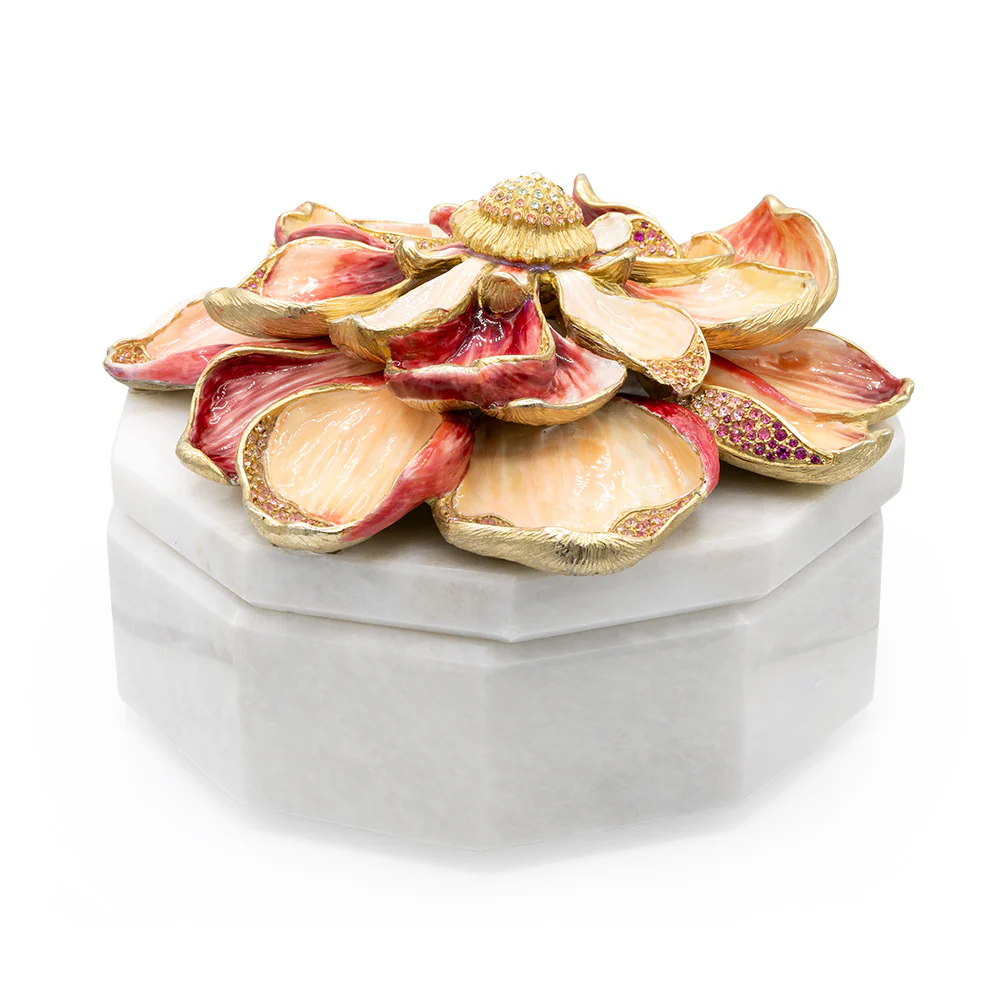 Jay Strongwater Eliana Magnolia Marble Box