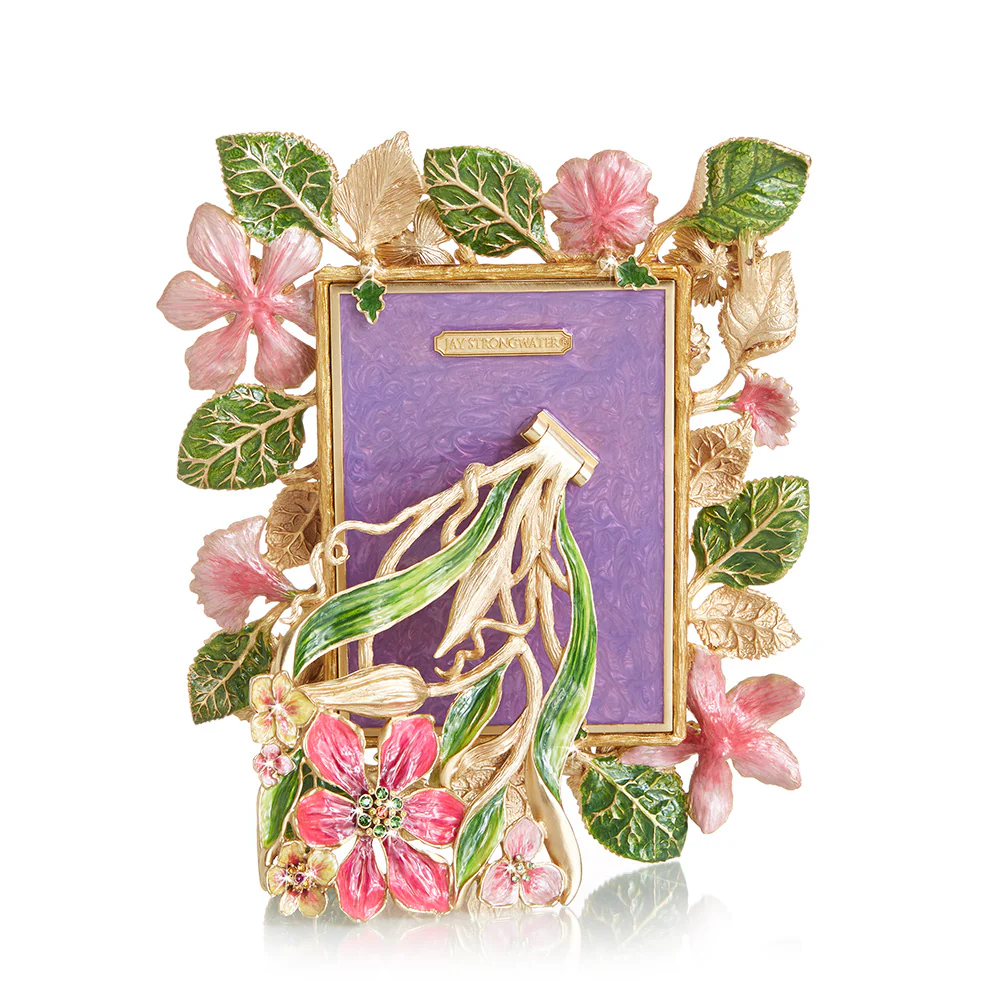 Jay Strongwater Lars Dutch Floral 5" x 7" Frame - Flora