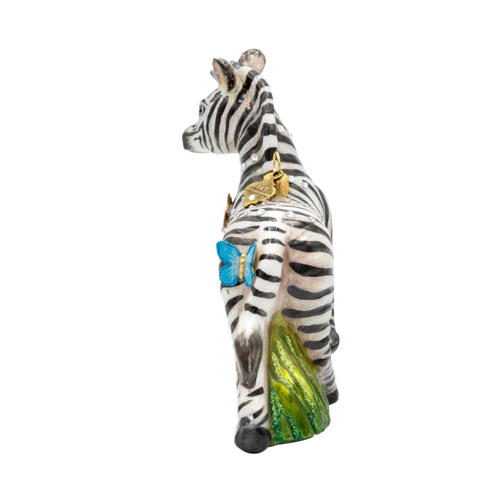 Jay Strongwater Striped Blossom Ornament – Safari-Inspired Holiday Treasure SKU: SDH20151-220
