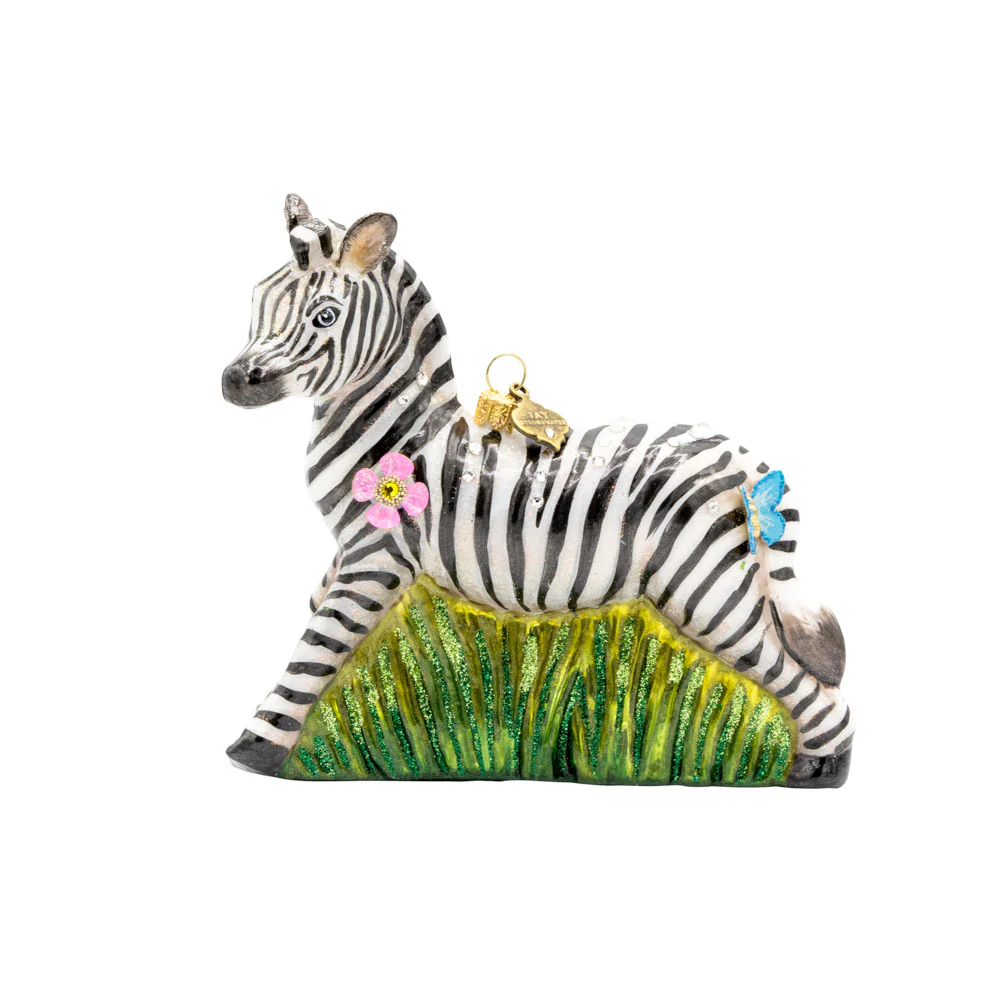 Jay Strongwater Striped Blossom Ornament – Safari-Inspired Holiday Treasure SKU: SDH20151-220