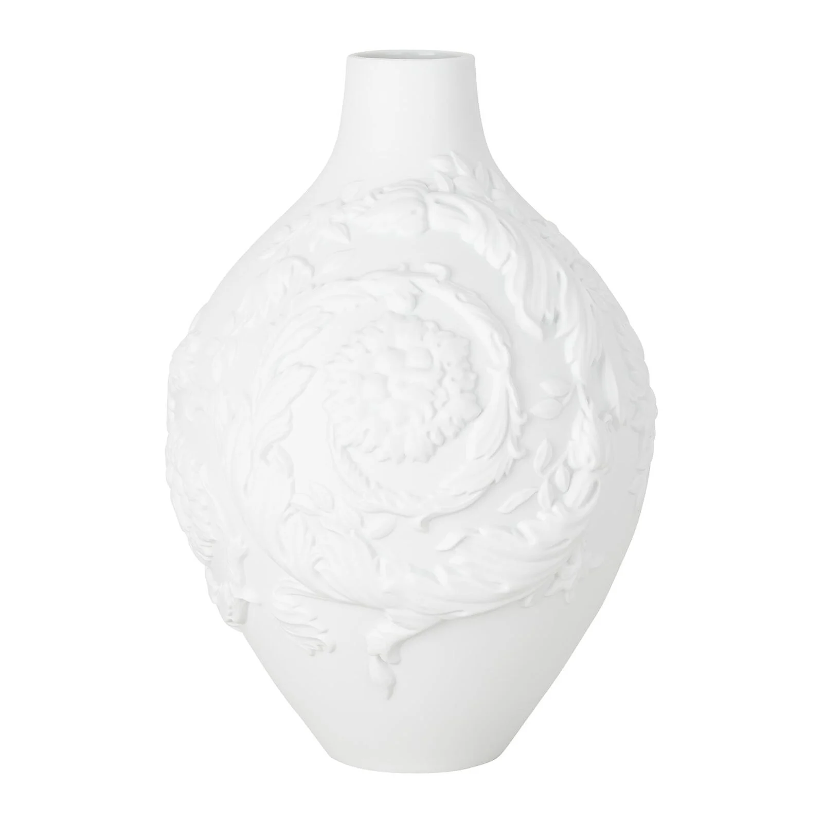 Verace Barocco 3D Weiss matt Vase 33 cm