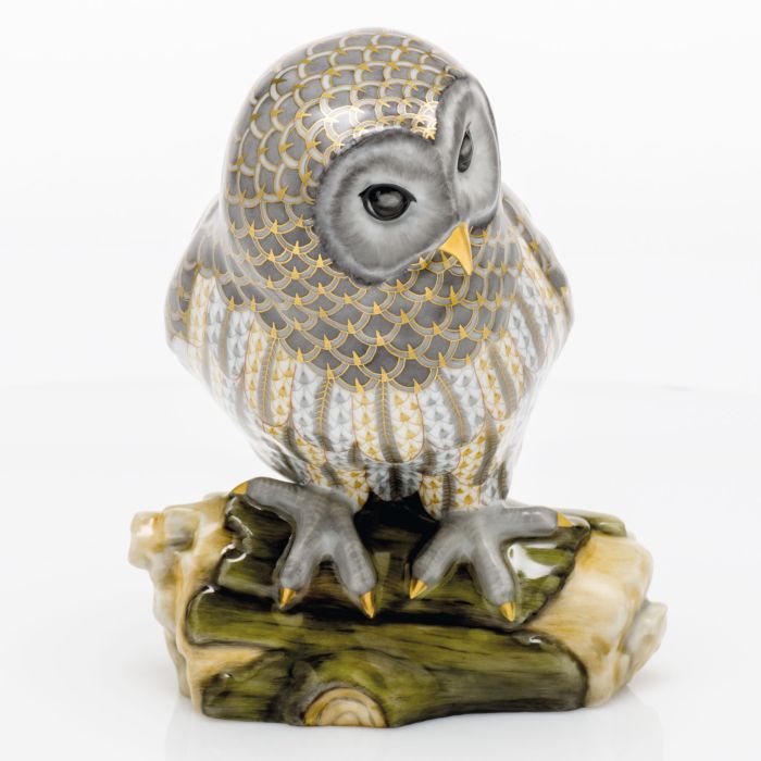 Herend Gray Barred Owl