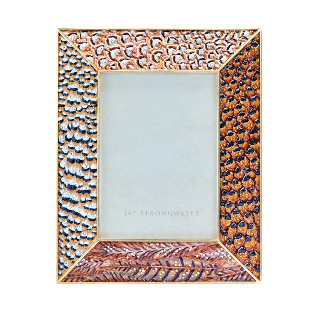 Jay Strongwater Henry 5” x 7” Pheasant Frame Natural