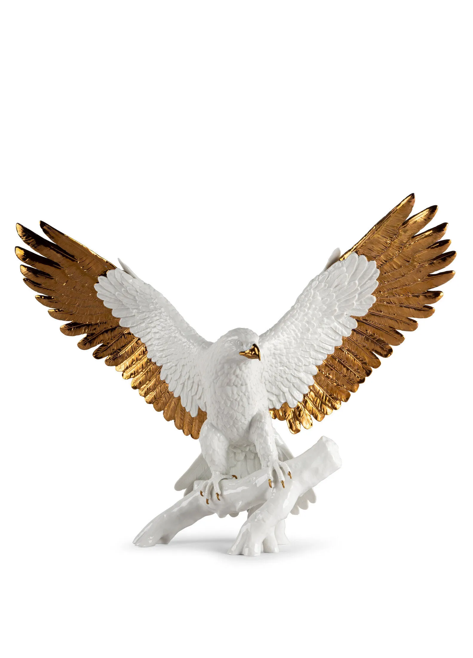 Lladró Freedom Eagle Sculpture – White and Copper (SKU: 01009578)