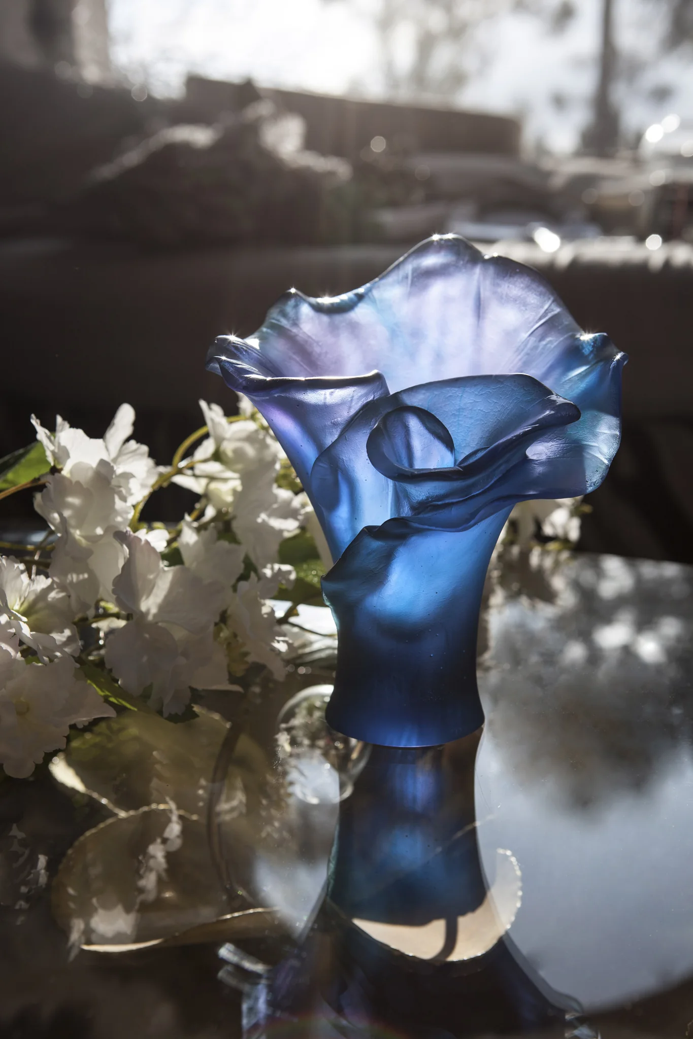 Daum Arum Bleu Nuit Small Vase
