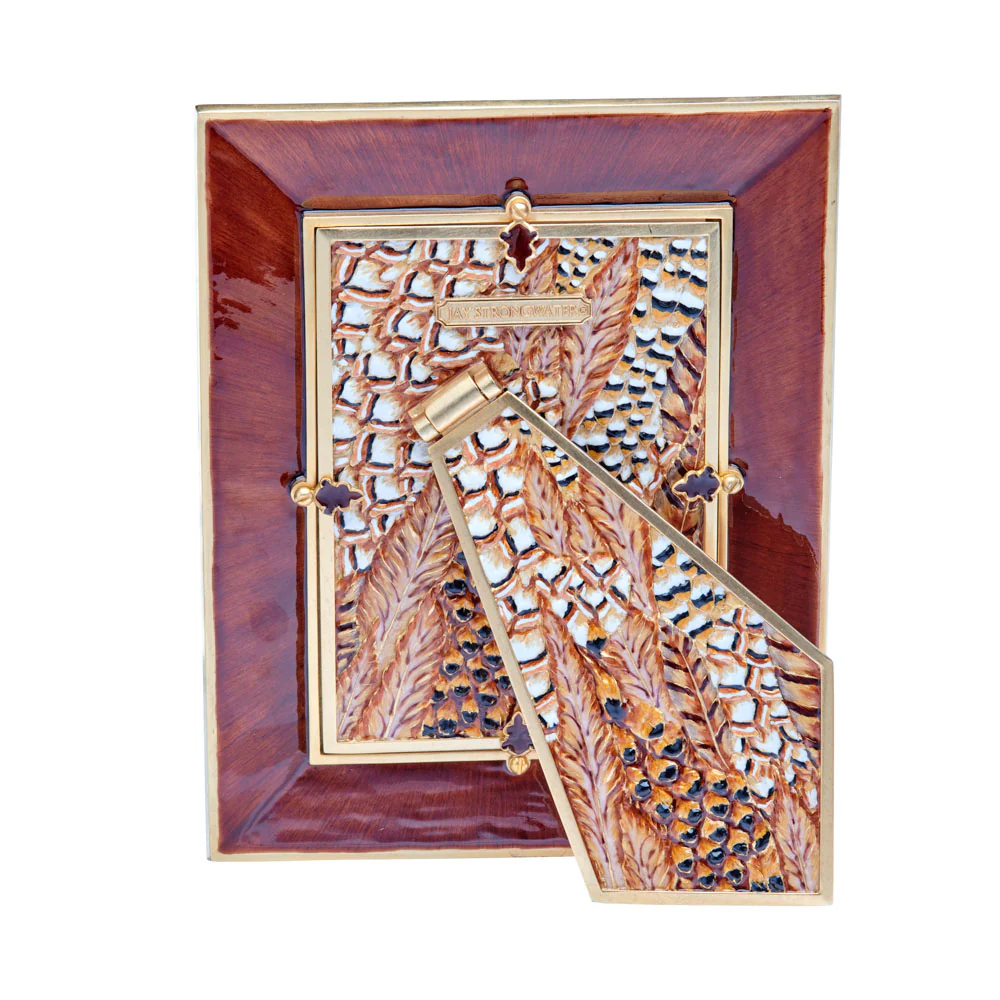 Jay Strongwater Henry 5” x 7” Pheasant Frame Natural