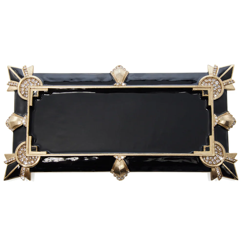 Jay Strongwater Charles Art Deco Tray