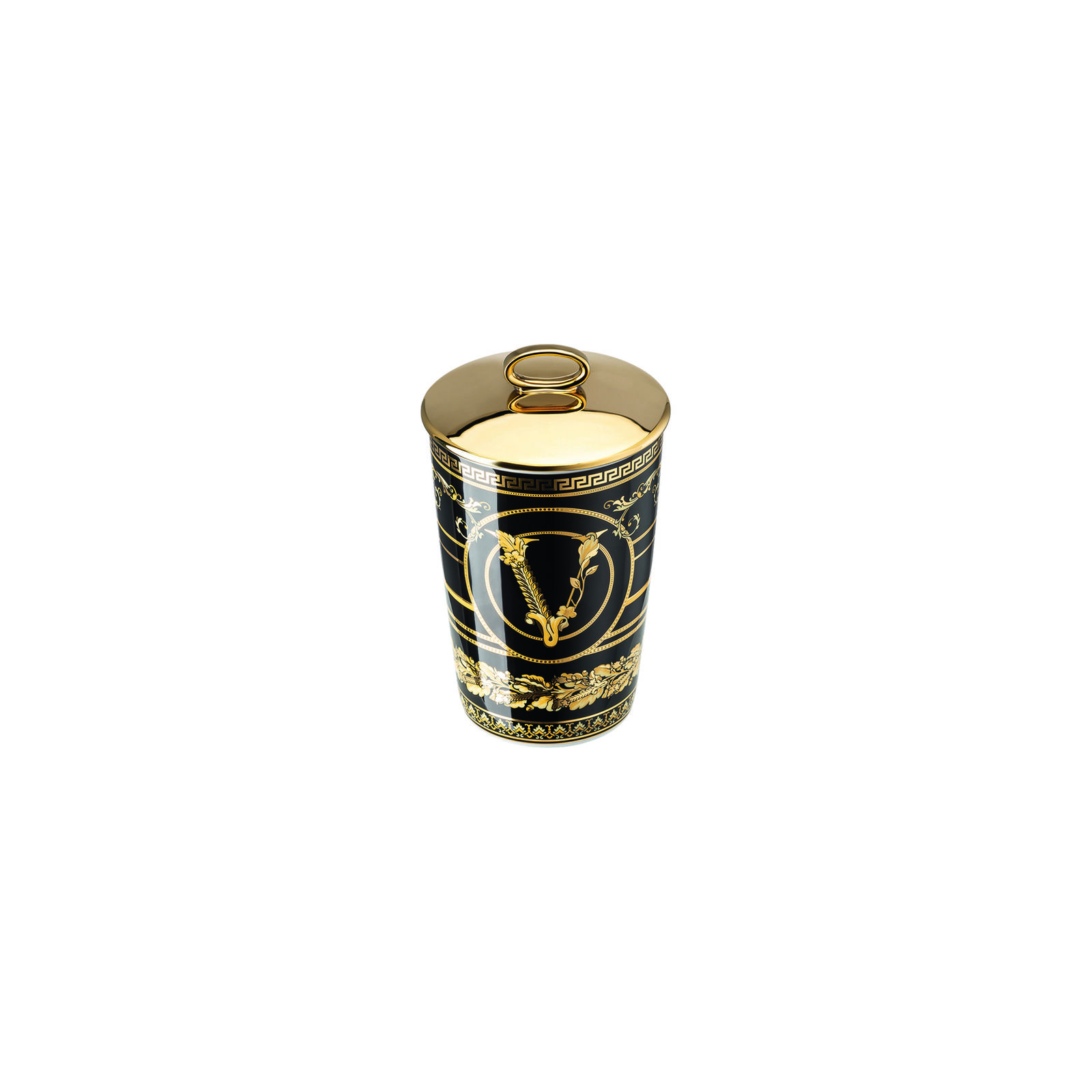 Versace Virtus Gala Black Table Light with Scented Wax