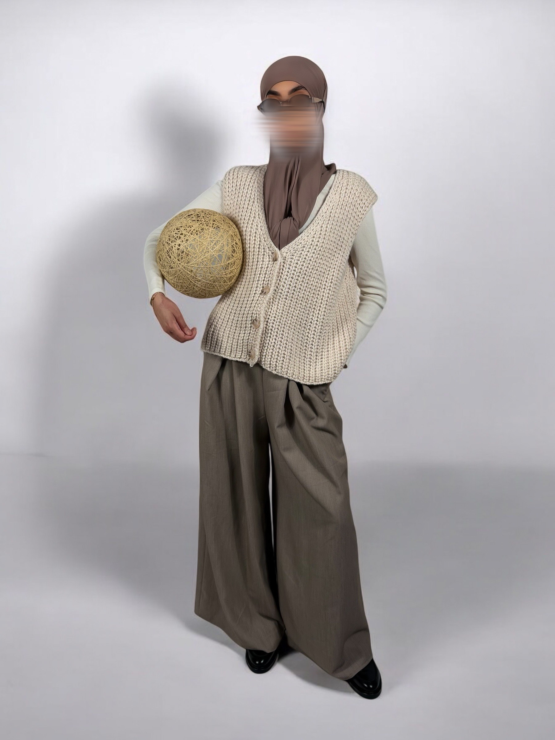 GILET SANS MANCHES BEIGE