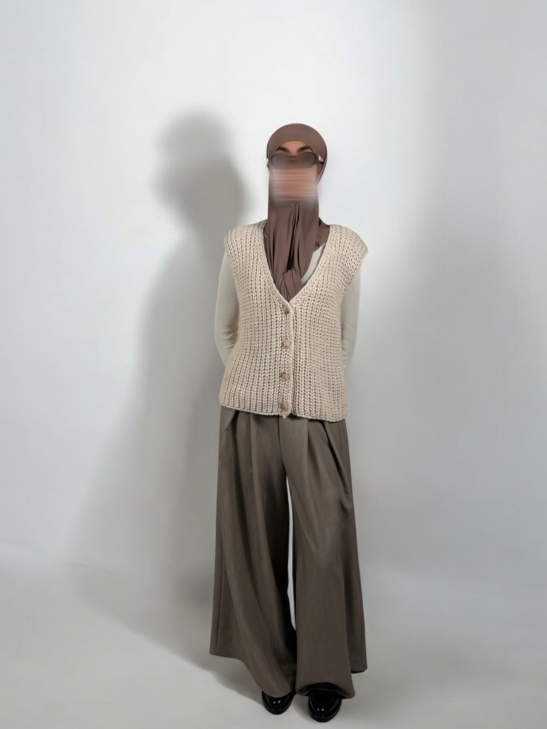 GILET SANS MANCHES BEIGE