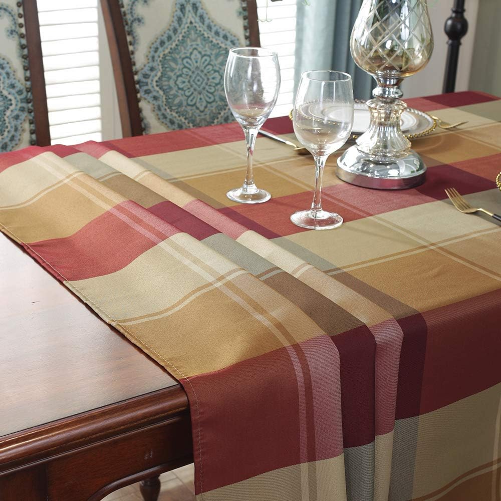 Rectangle Tablecloth 60 x 120 Inch Checkered Table Cloths Spillproof Anti-Shrink Soft and Wrinkle Resistant Decorative Fabric Table Cover for Kitchen Dinning Tabletop Outdoor(Rectangle/Oblong,Red)