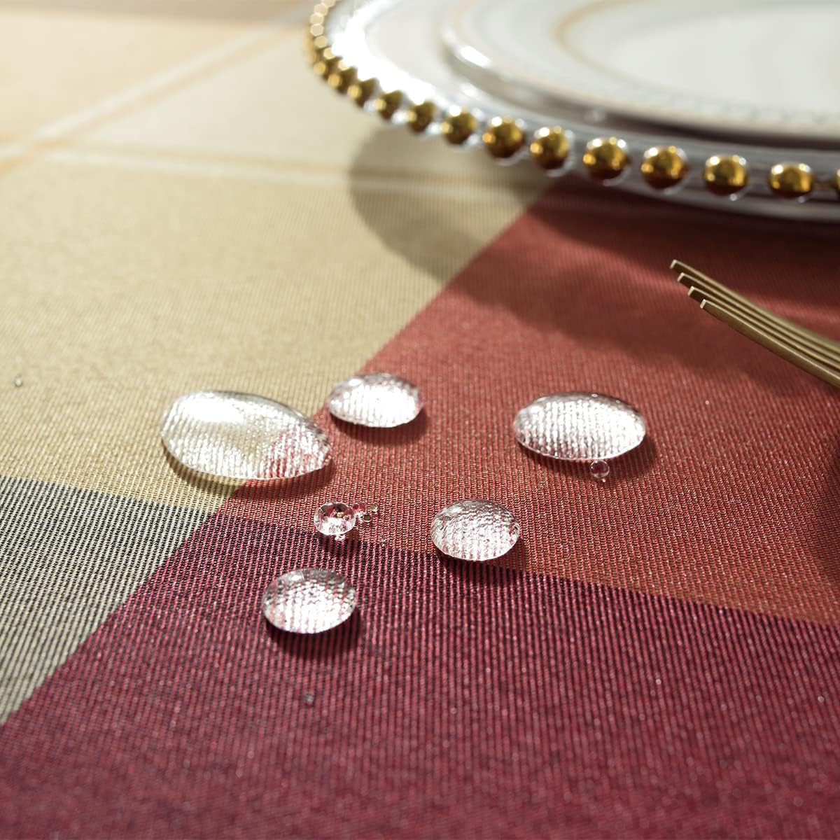 Rectangle Tablecloth 60 x 120 Inch Checkered Table Cloths Spillproof Anti-Shrink Soft and Wrinkle Resistant Decorative Fabric Table Cover for Kitchen Dinning Tabletop Outdoor(Rectangle/Oblong,Red)