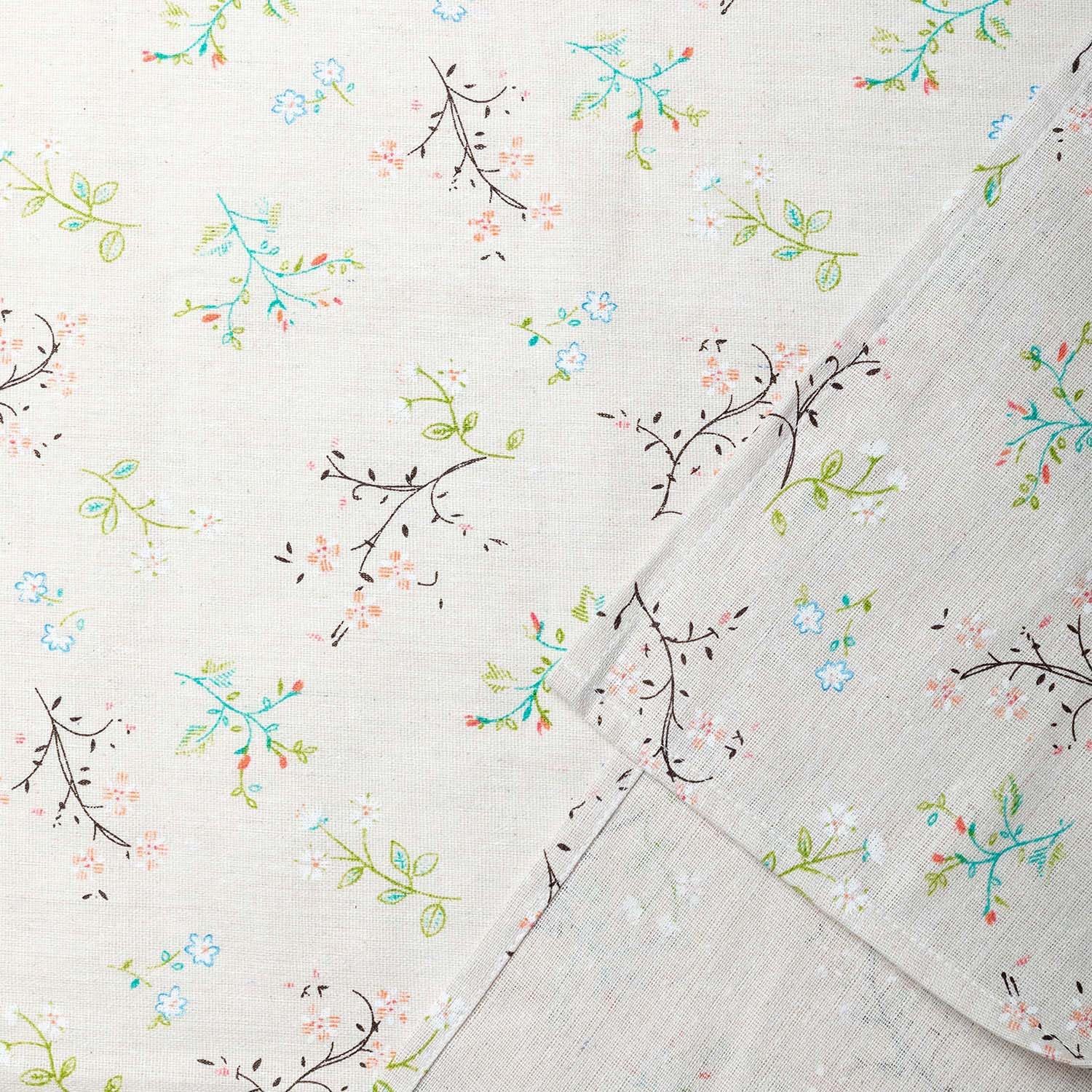 Rectangle Tablecloth - 60 x 84 Inch - Linen Fabric Table Cloth - Washable Table Cover with Dust-Proof Wrinkle Resistant for Restaurant, Picnic, Bistro, Indoor and Outdoor Dining, Gardenia