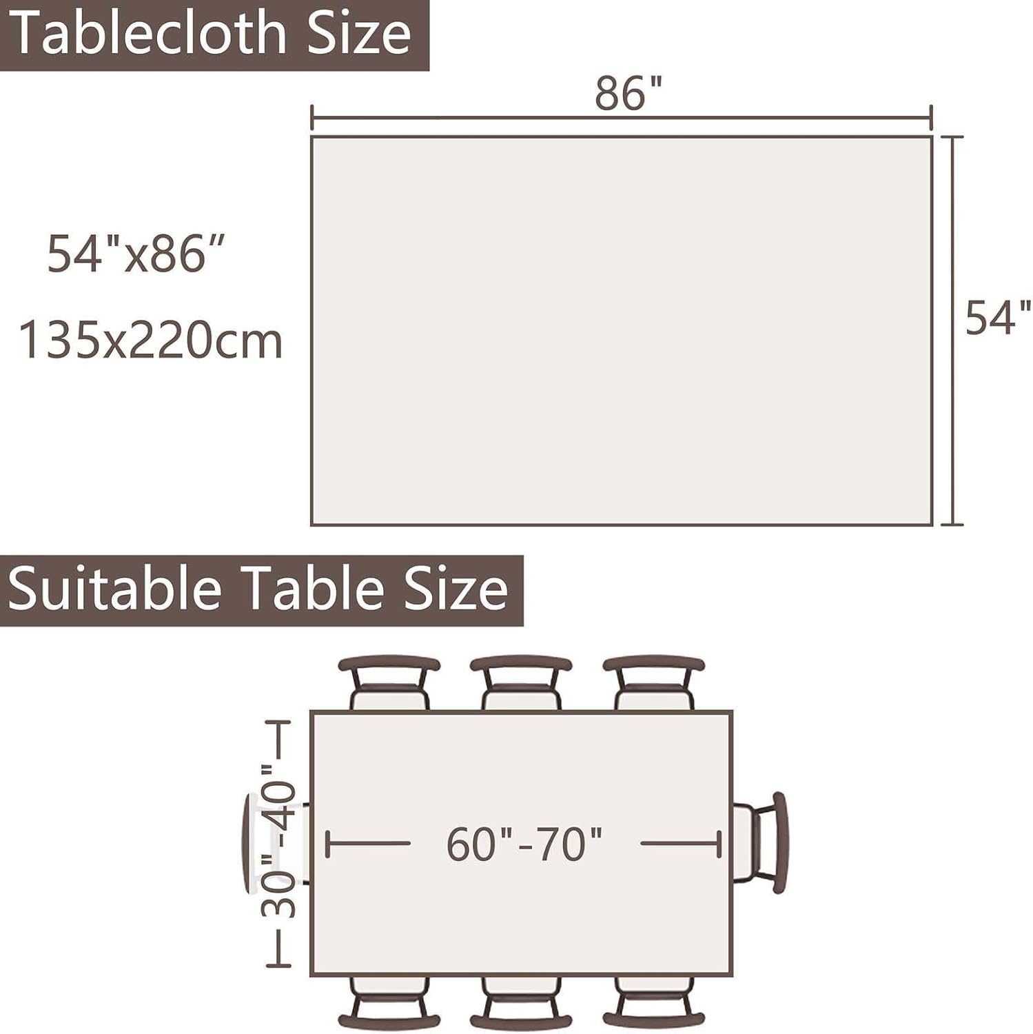 Table Cloth Rectangle Table Cloths Rustic Farmhouse Tablecloth Cotton Linen Waterproof Embroidery Fabric Table Cover for Indoor Outdoor Dinning Tabletop Decoration-Grey Macarons-54 x86