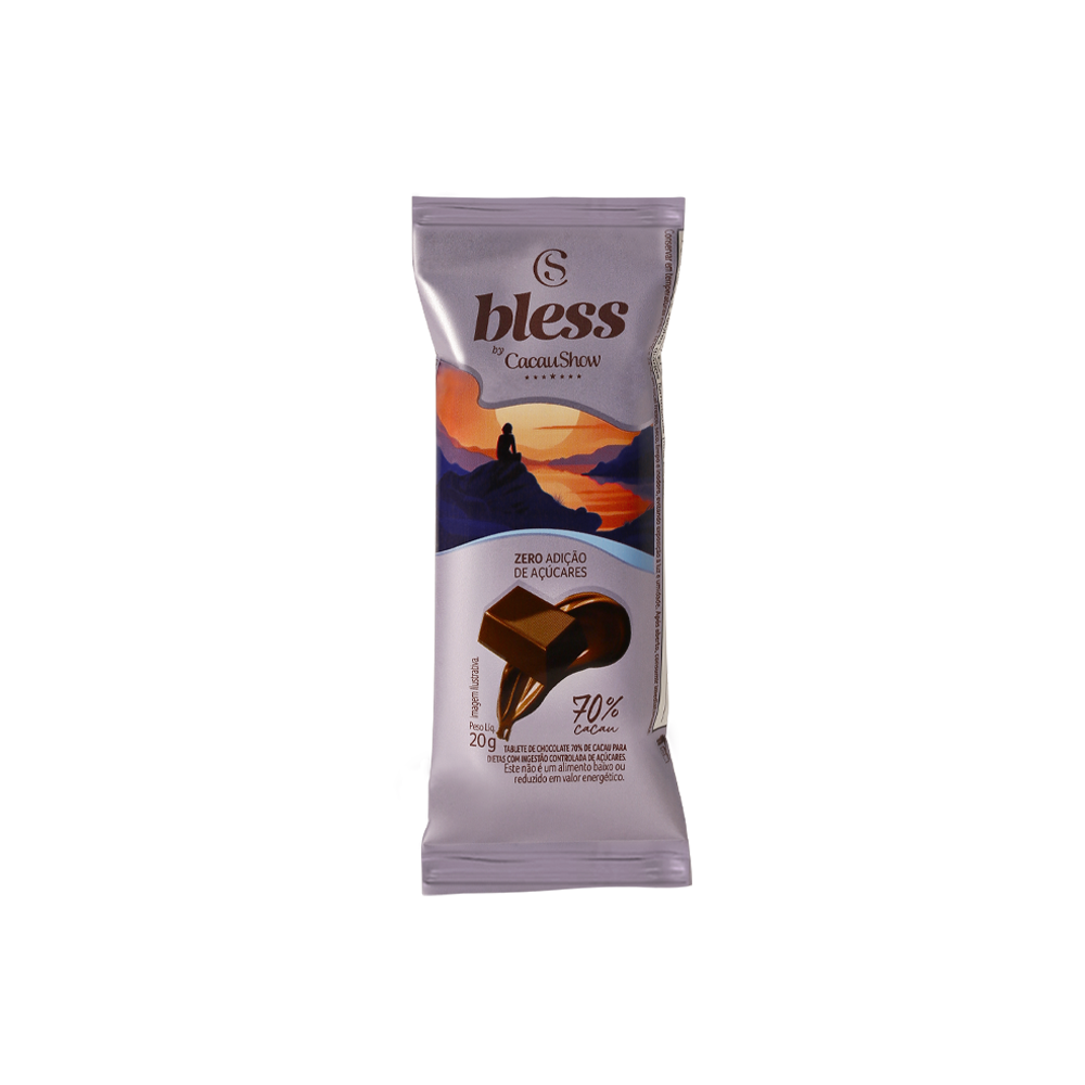 Bless Chocolate 70% Cacau SEM adição de açúcares