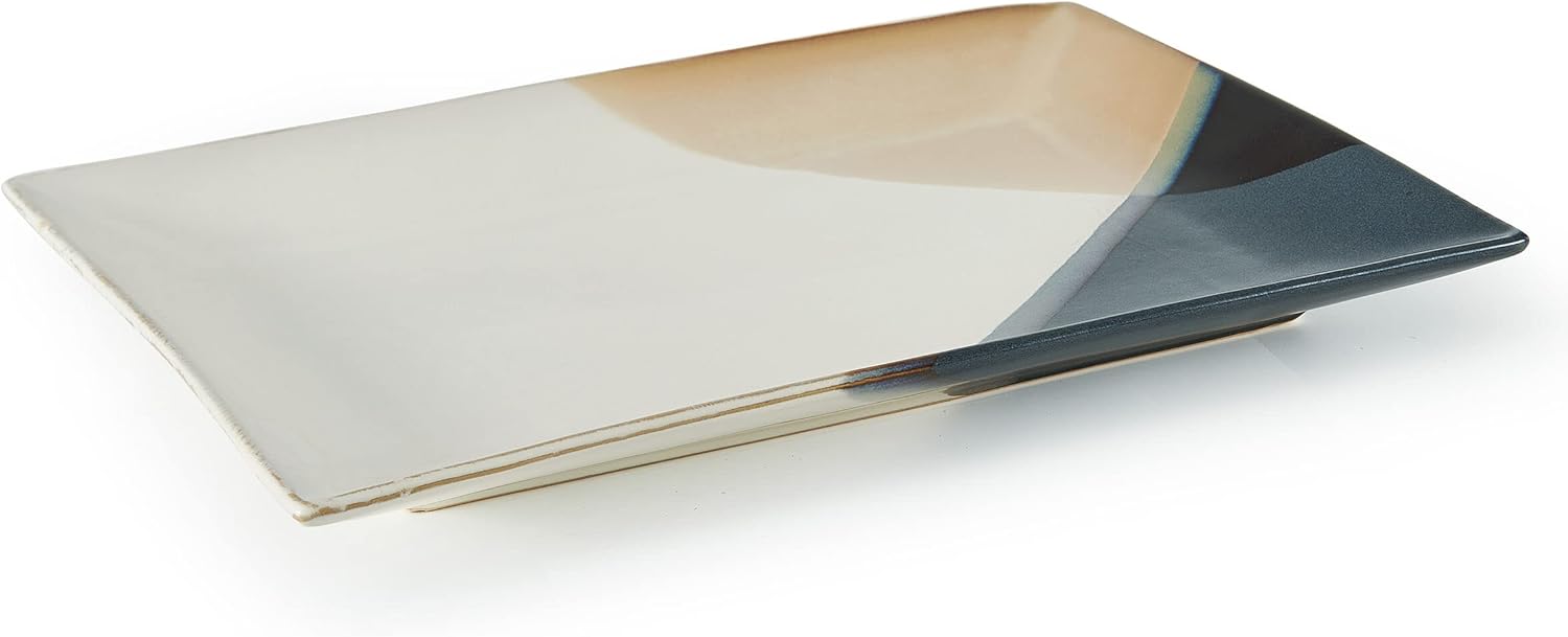 Caden Rectangular Serving Platter, 13.75 Inch, Multicolored