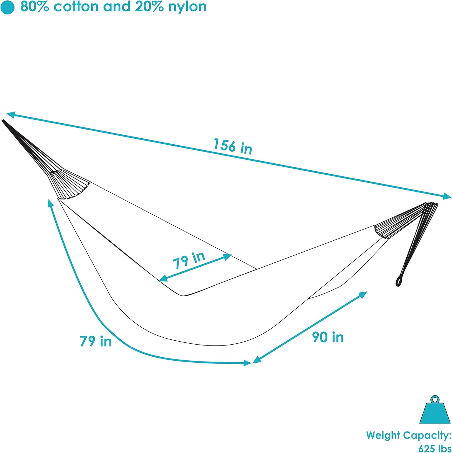 Handwoven XXL Thick Cord Mayan Family Hammock for Outside - 625-Pound Capacity - Multicolor
