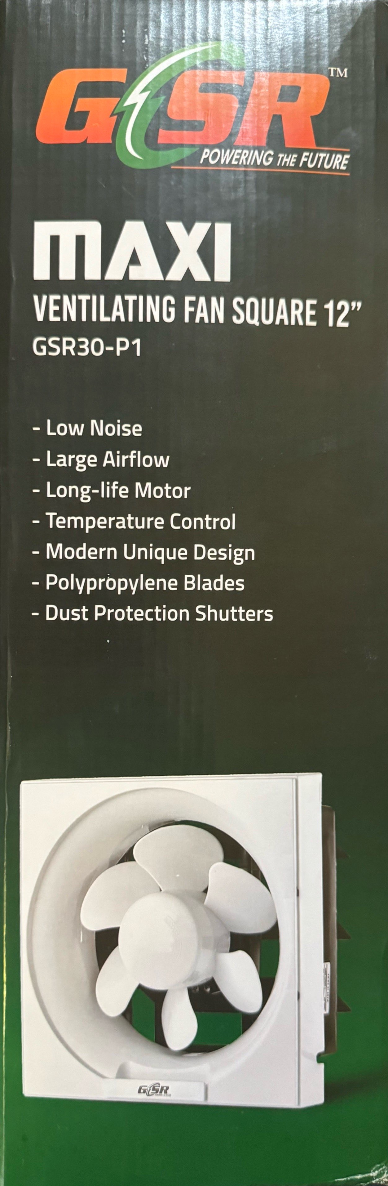 GSR Ventilating Fan in Sizes 6”, 8”, 10” and  12”
