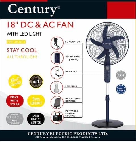 18" Century AC/DC Standing fan 