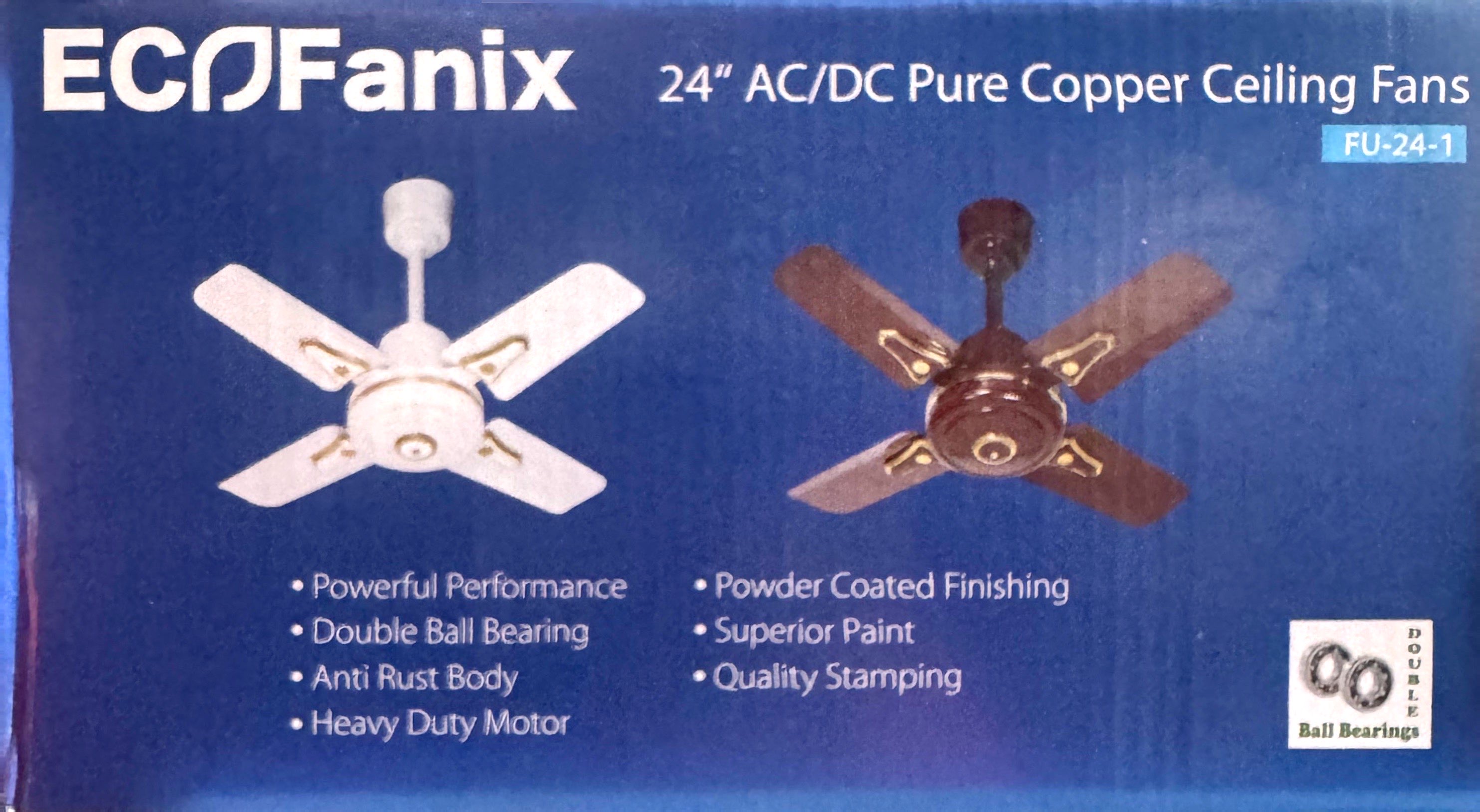ECOFanix 24" AC/DC Pure Copper Ceiling Fans