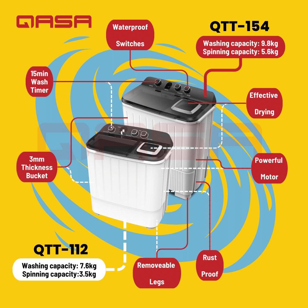 QASA Washing Machine 9.8kg
