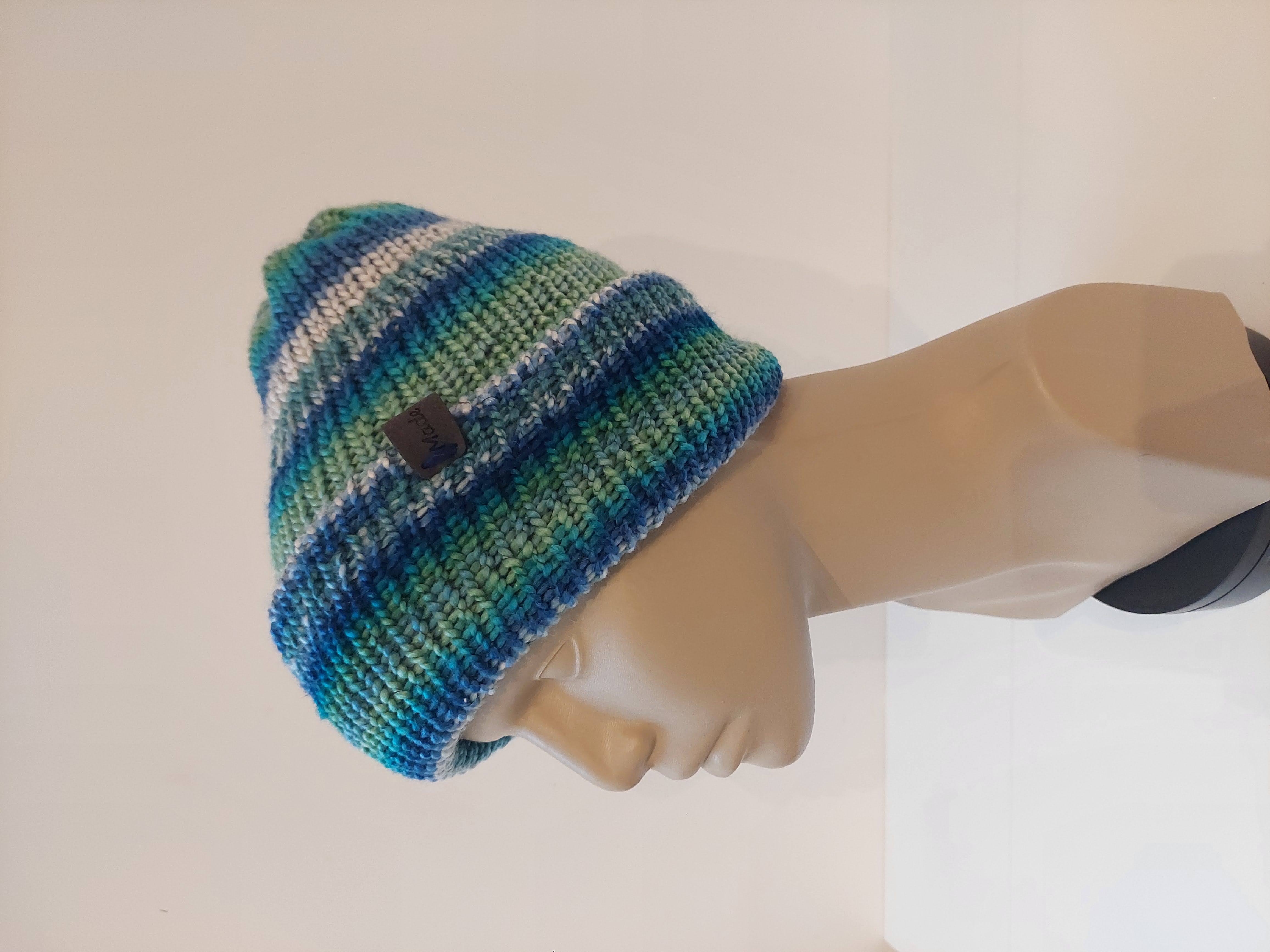 Bonnet en laine multicolore - Océan
