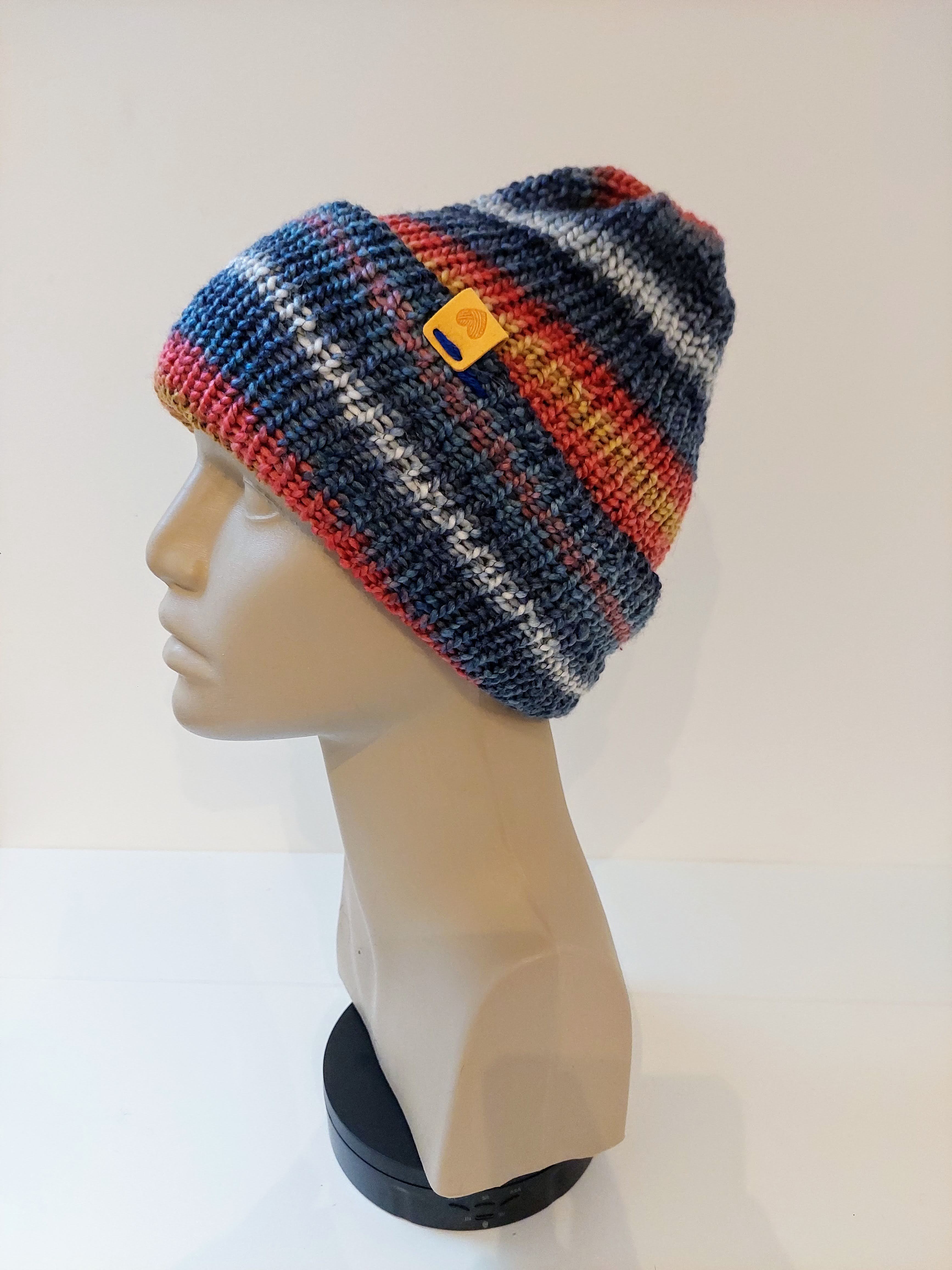 Bonnet en laine multicolore - Lever de soleil