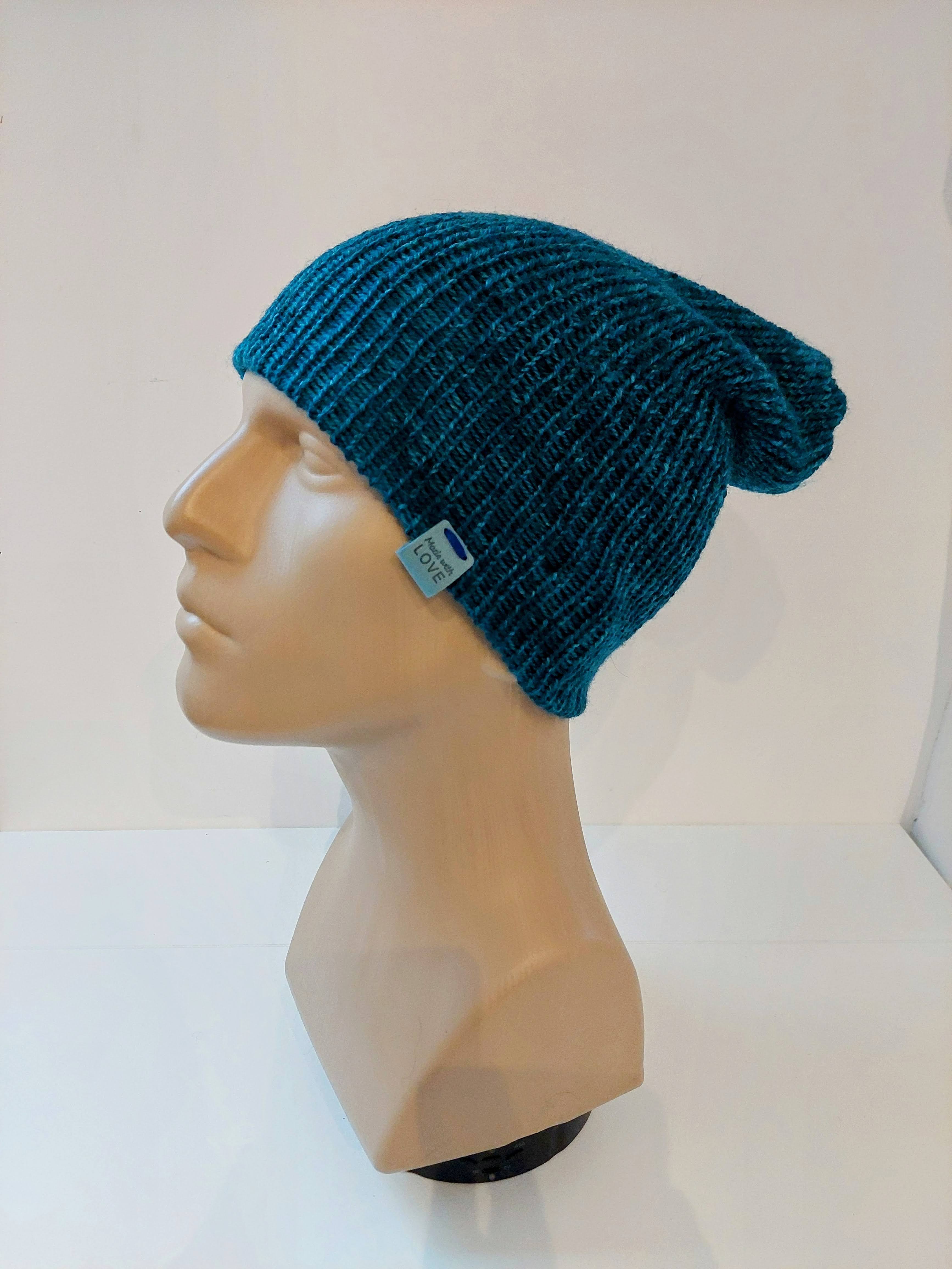 Bonnet en laine - Océan