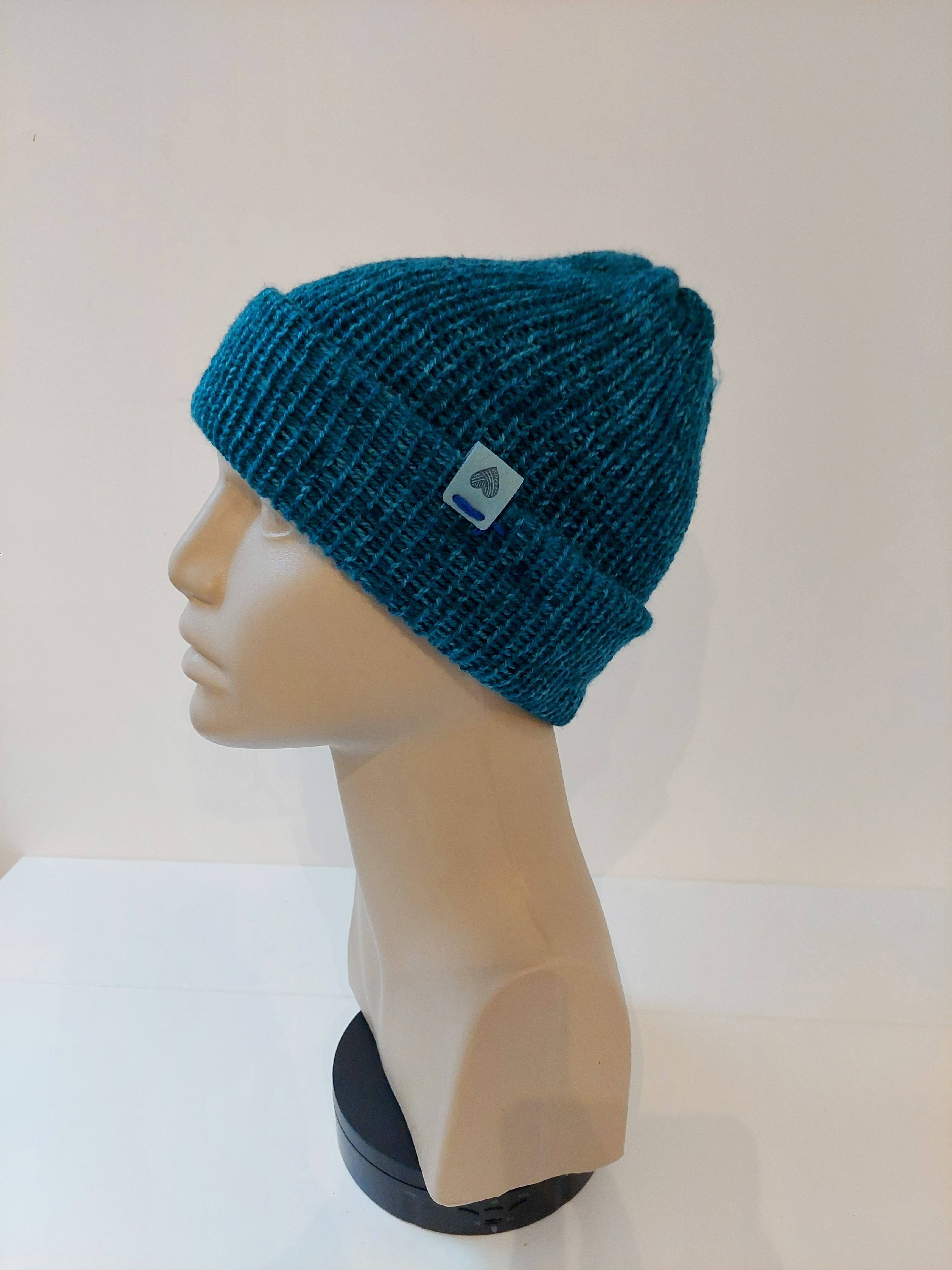 Bonnet en laine - Océan