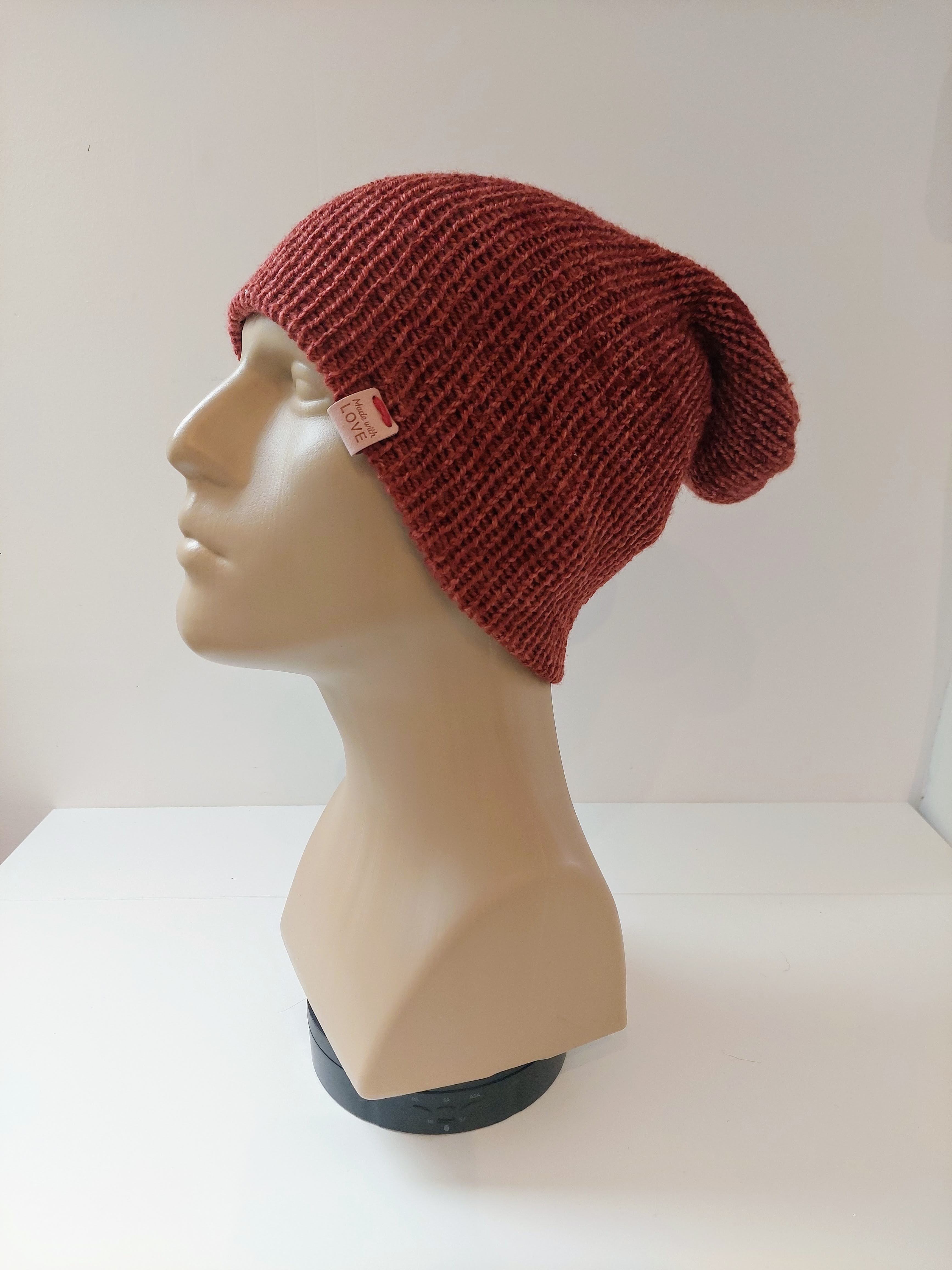 Bonnet en laine - Feu