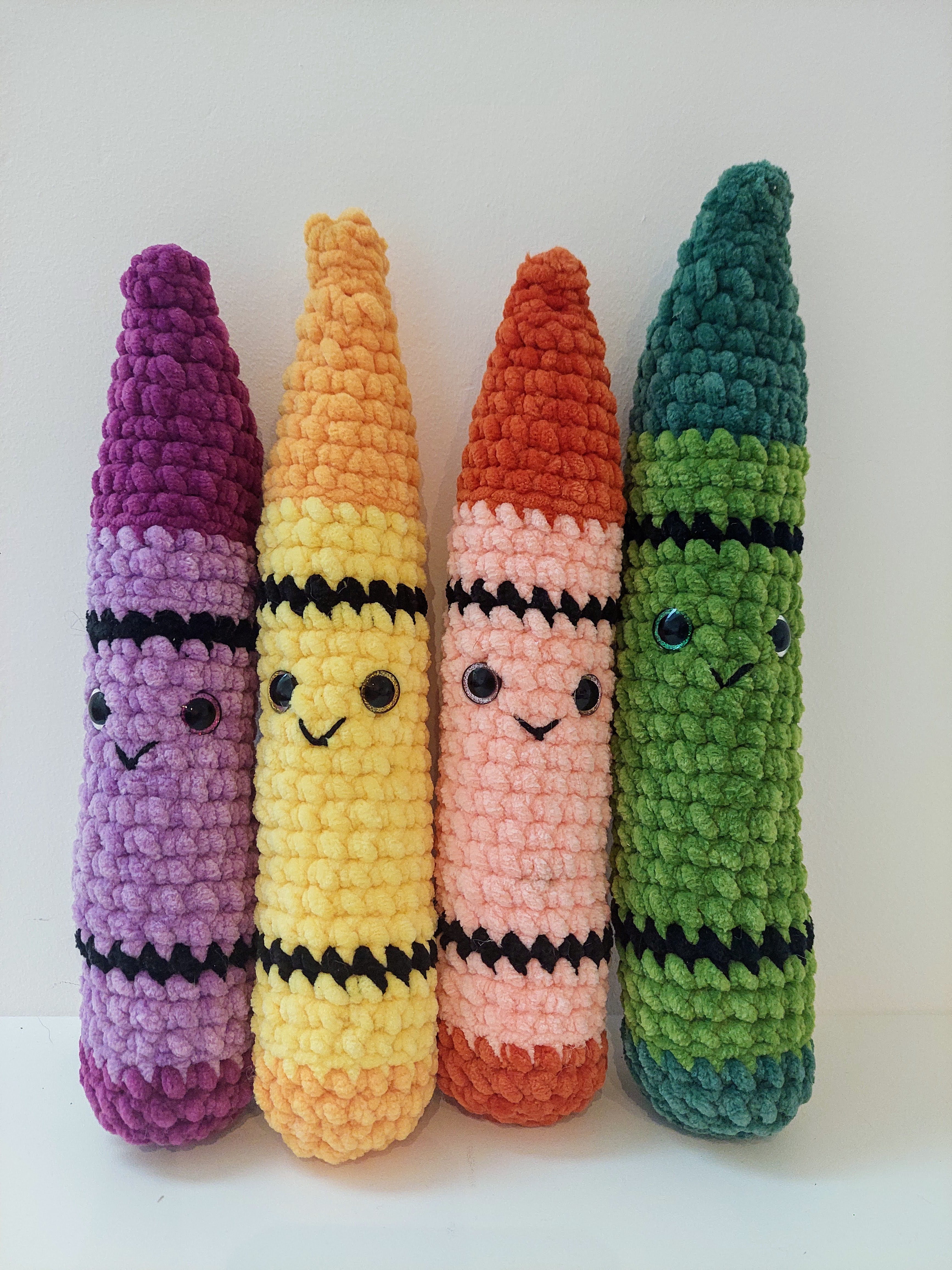 Crayons de couleurs en crochet