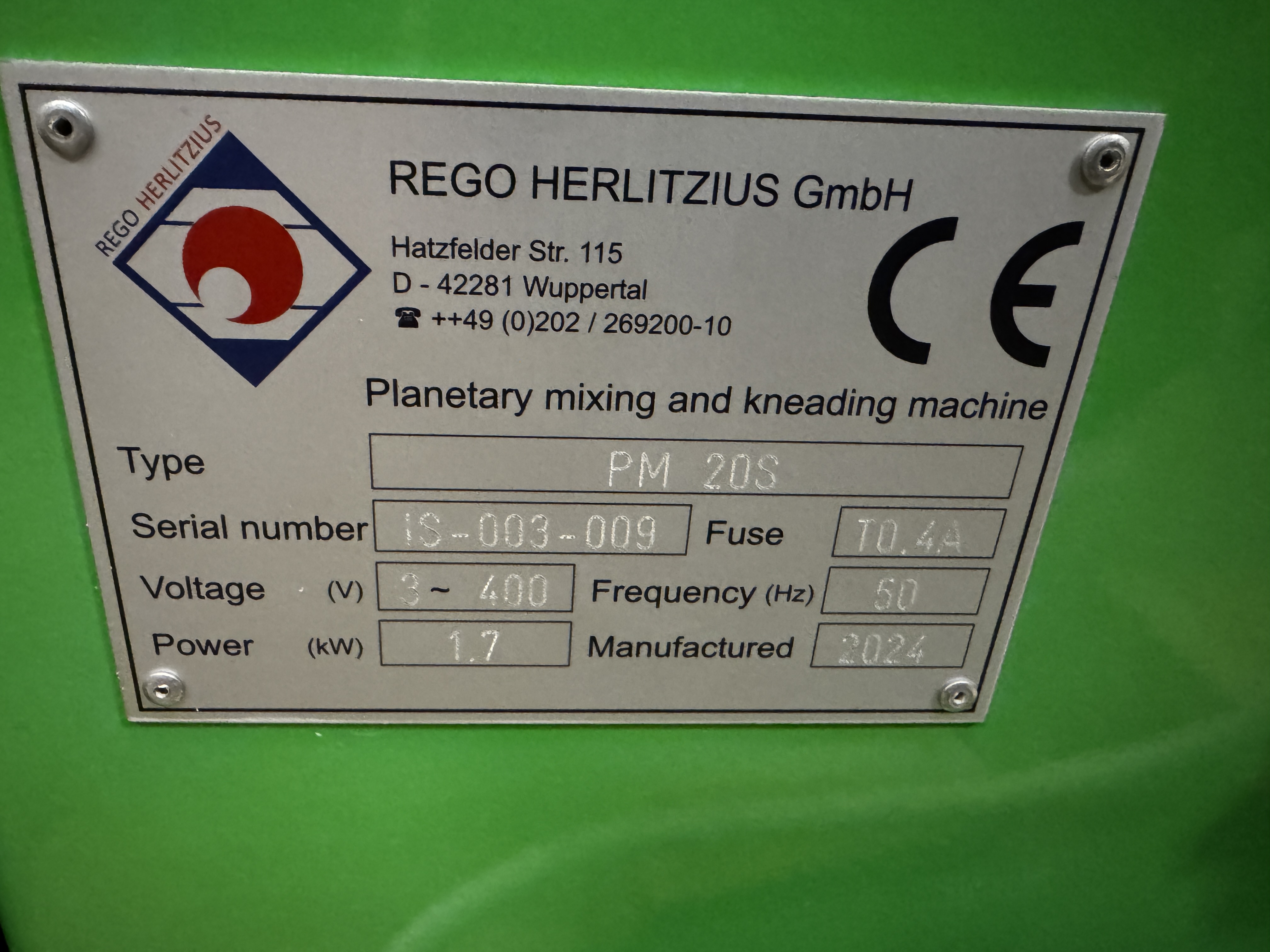 Mixer planetar cofetarie  REGO PM 20