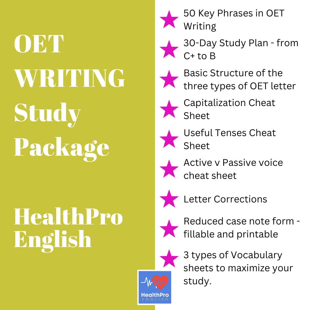 OET Writing Study Package