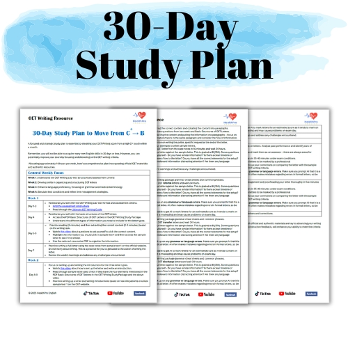 OET Writing Study Package