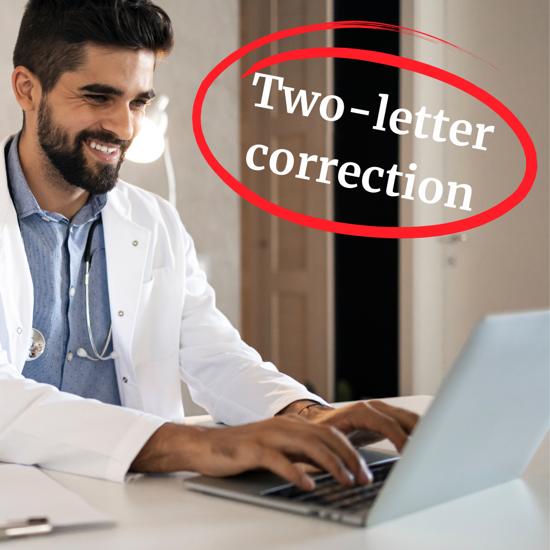 Correct 2 OET Letters