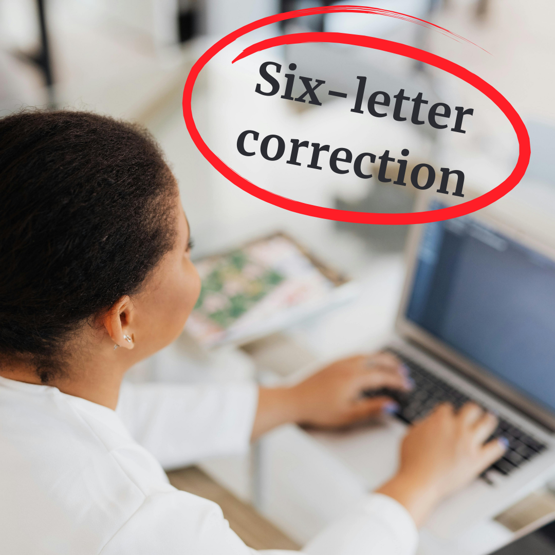 Correct 6 OET Letters