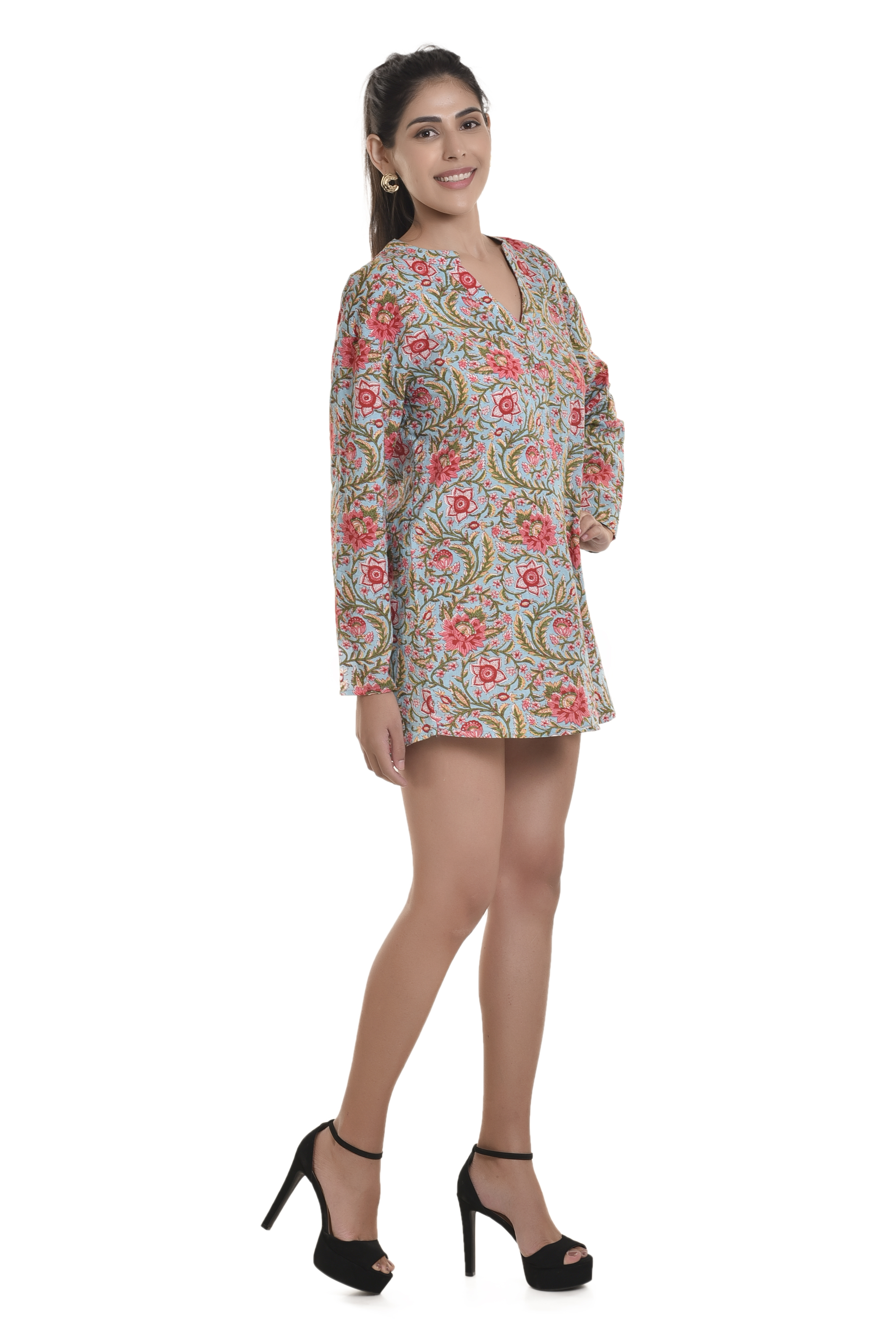 Long Sleeve Sanganeri Shirt (DST-DR0013)