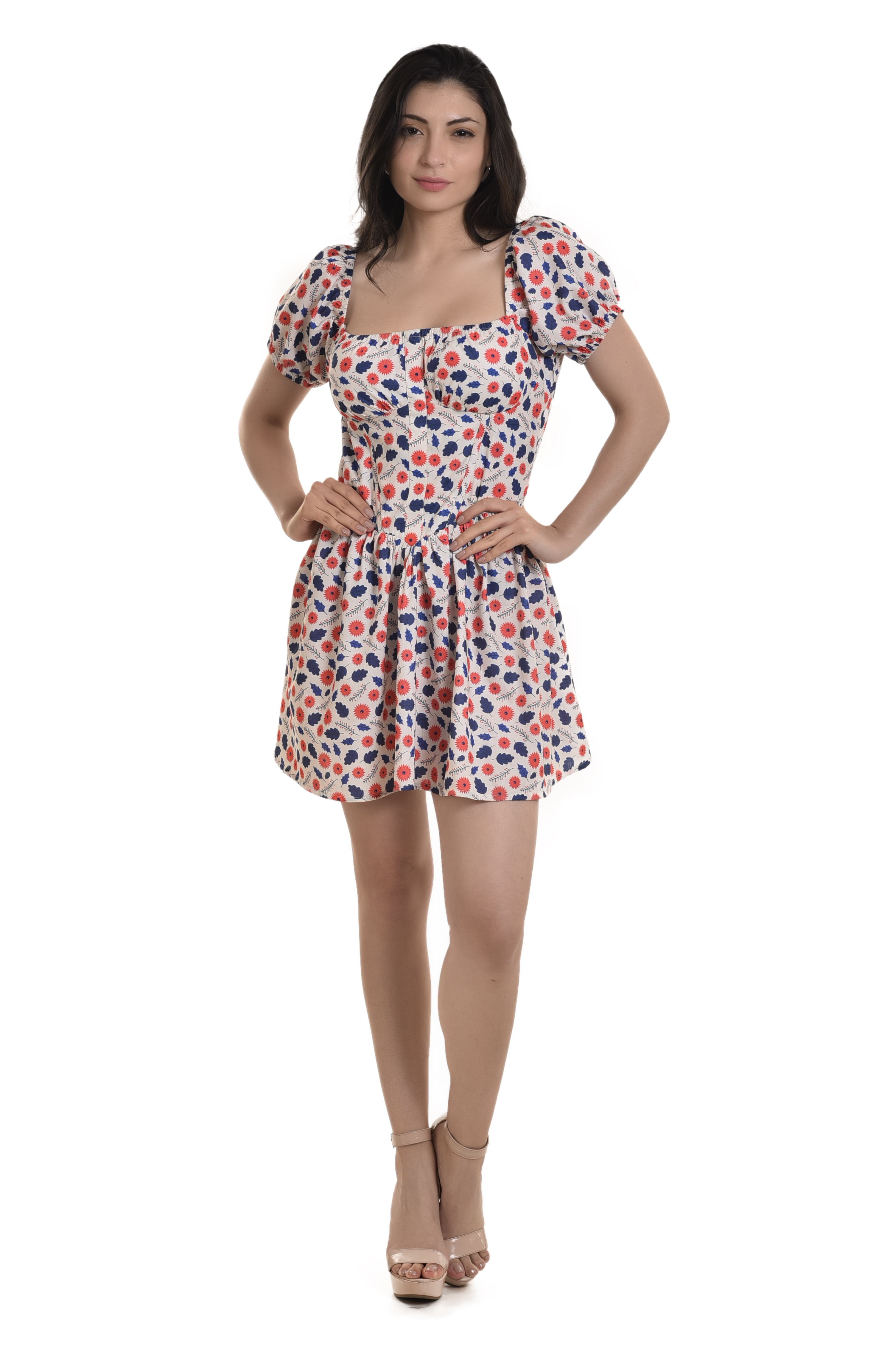 Short Dress With Puff SLV (DST-DR012)