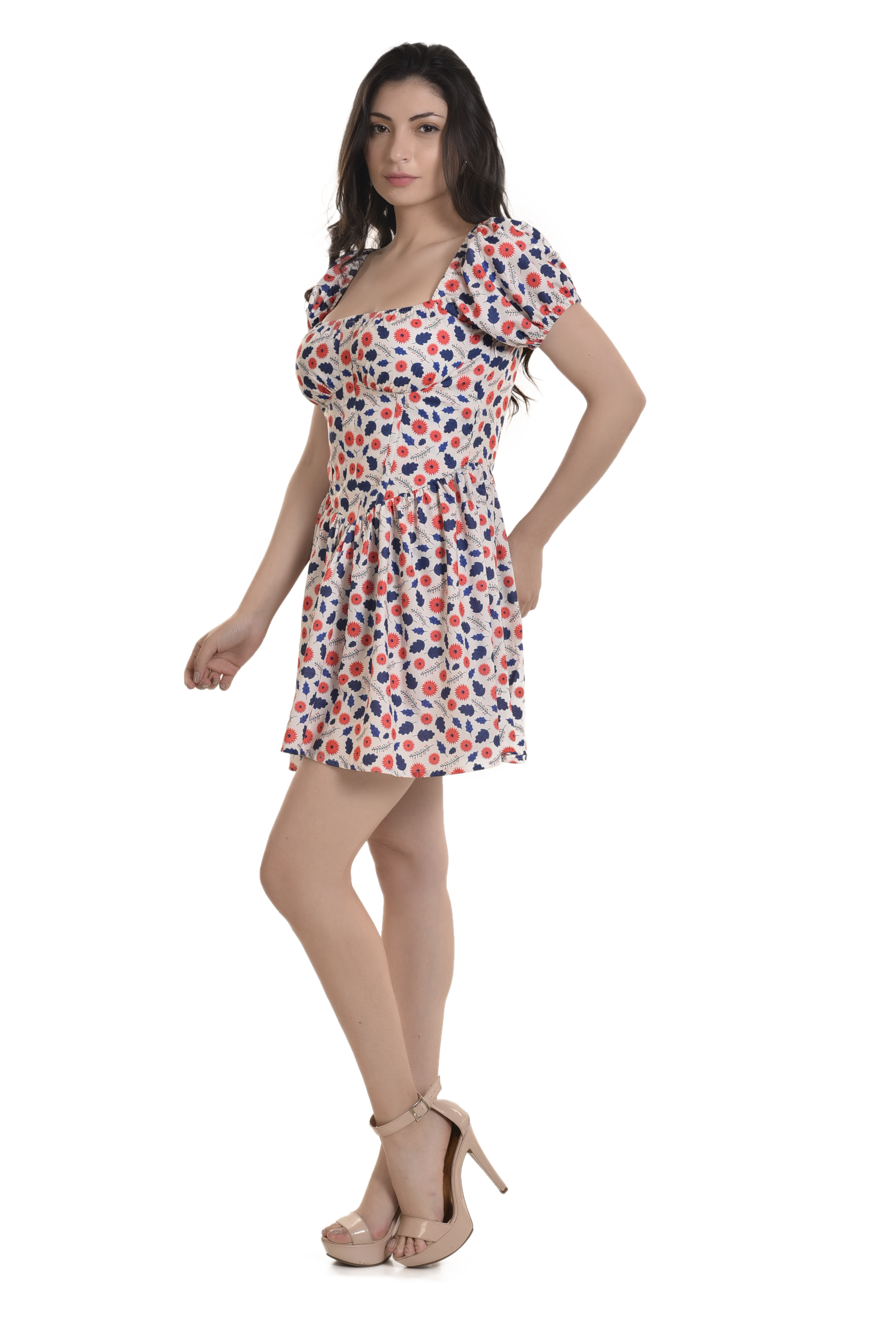 Short Dress With Puff SLV (DST-DR012)