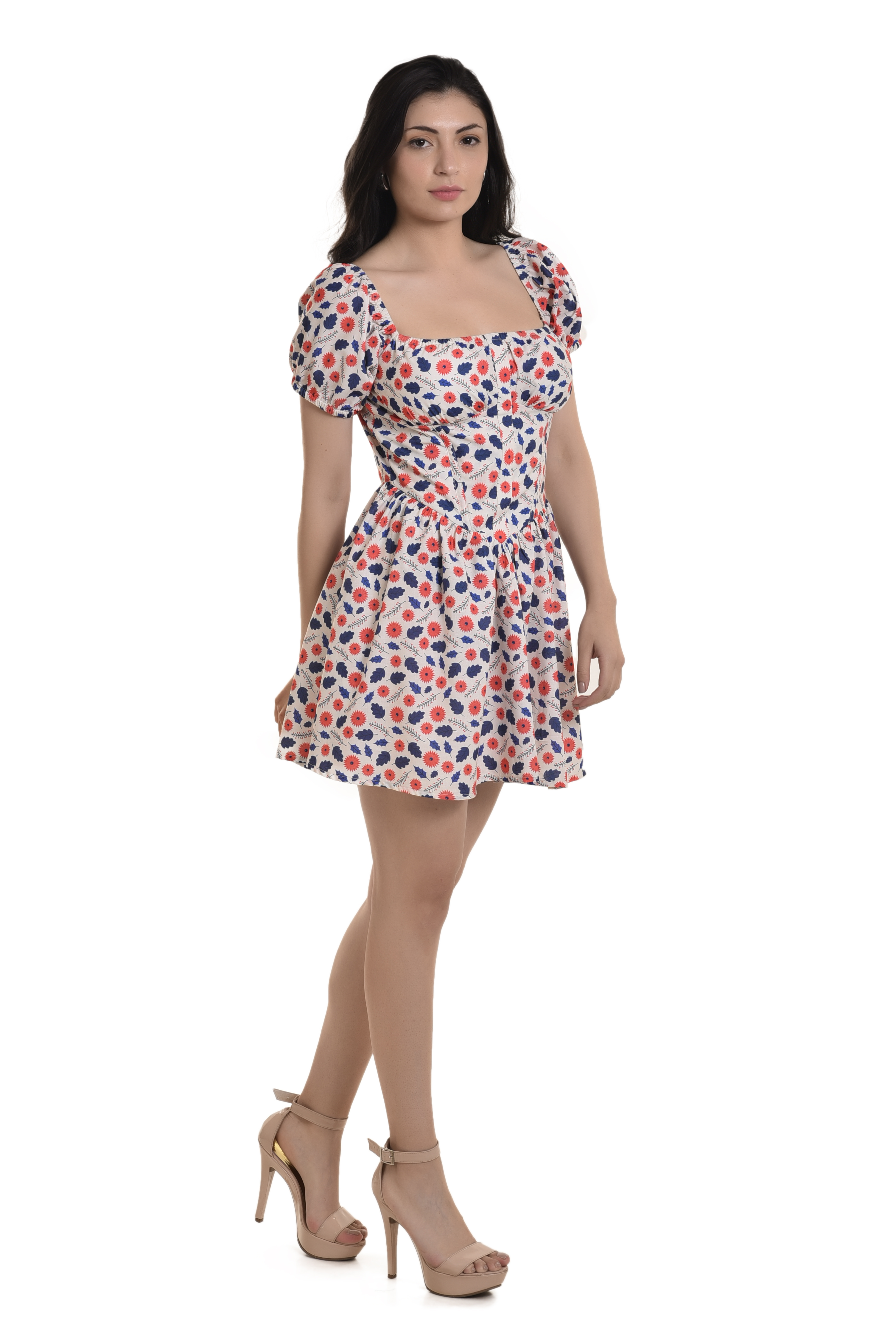 Short Dress With Puff SLV (DST-DR012)