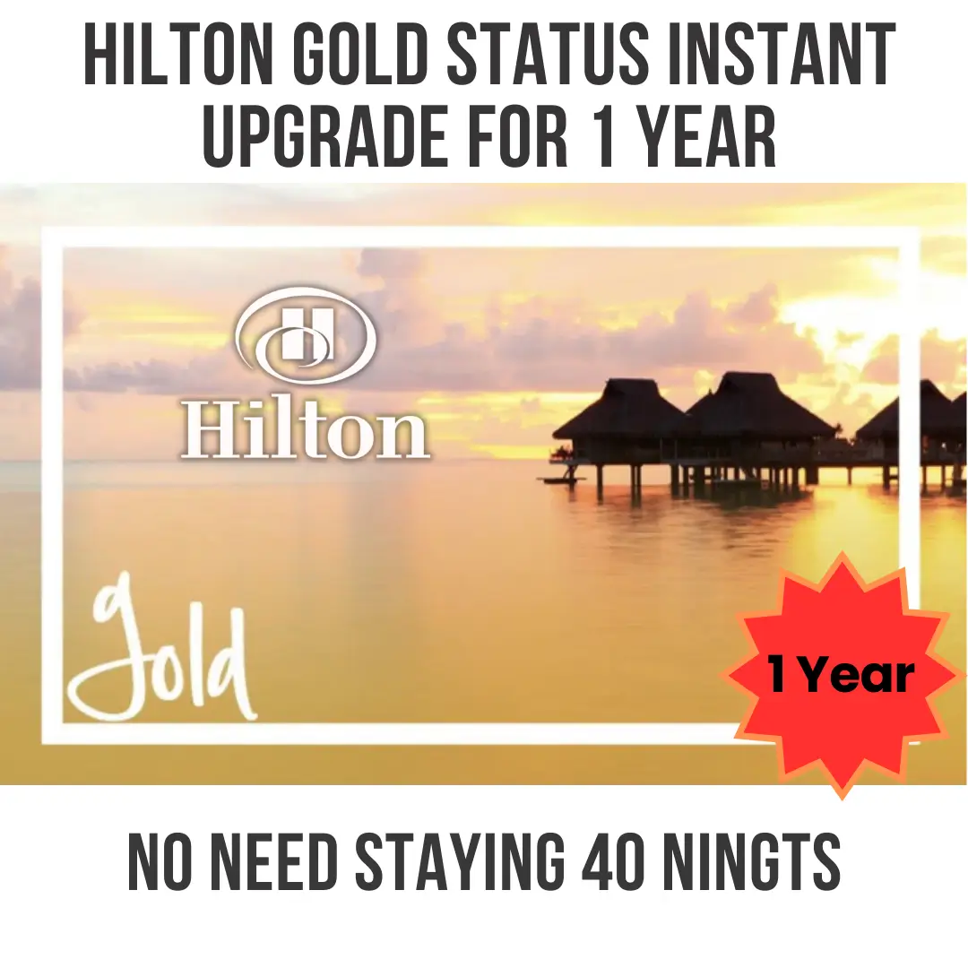 Hilton Honors Gold Status (1 Year)